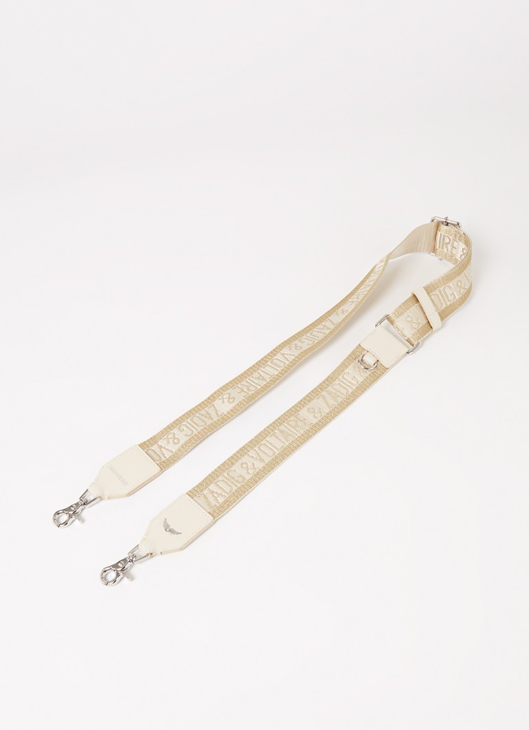 Zadig&Voltaire - Schouderriem met leren details en lurex - Goud
