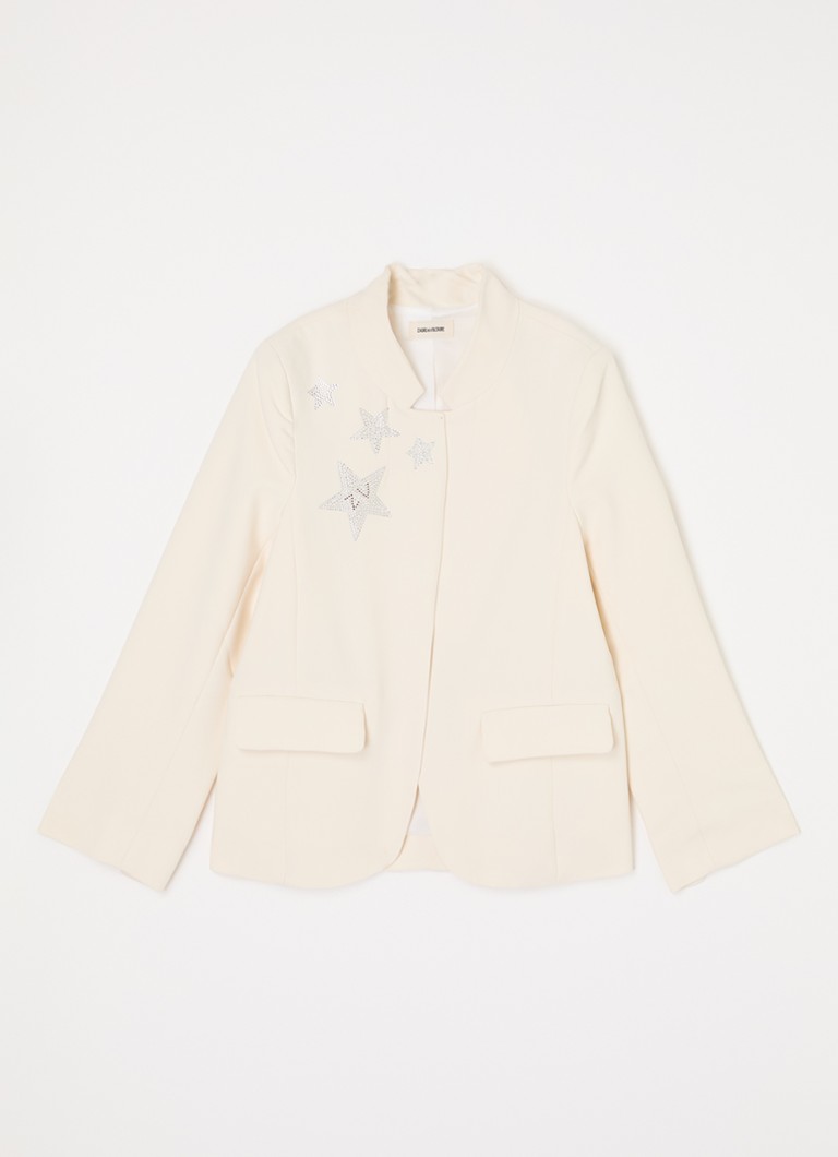 Zadig&Voltaire - Stars blazer met strass - Gebroken wit