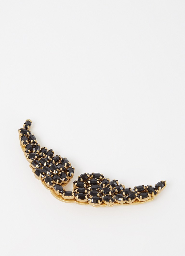 Zadig&Voltaire - Swing Your Wings clutchbedel met strass - Zwart