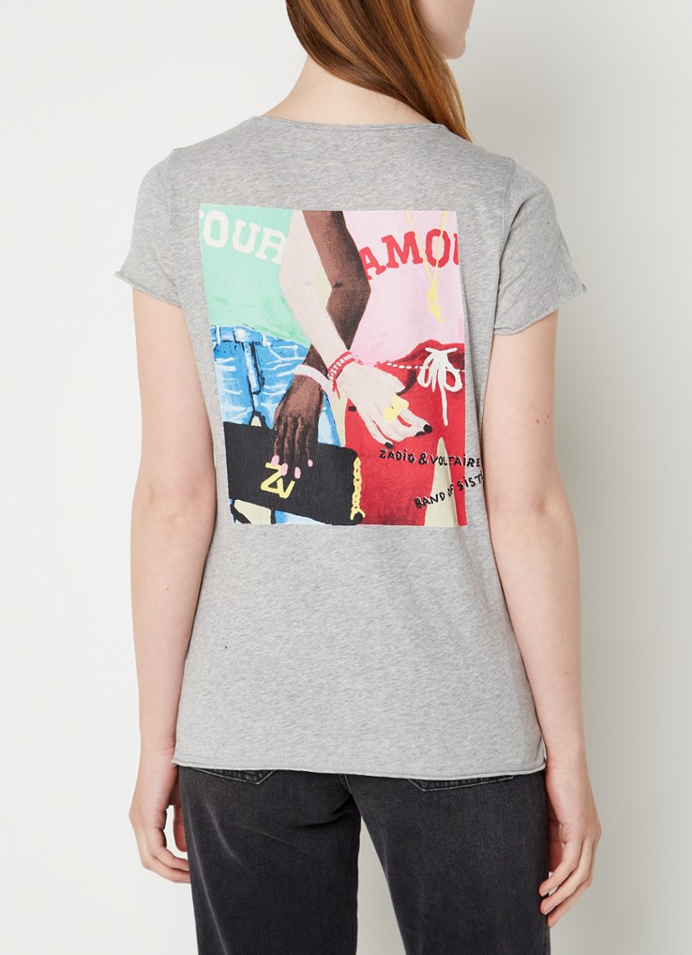 T-shirt Zadig & Voltaire - Taille S - Couleur Grise - Coton - Occasion En Très Bon état (TBE)