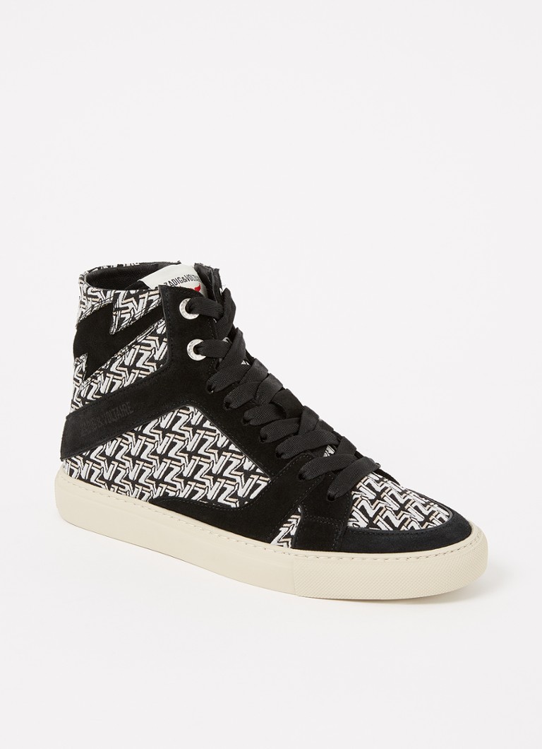 Zadig&Voltaire - ZV1747 sneaker met suède details - Zwart