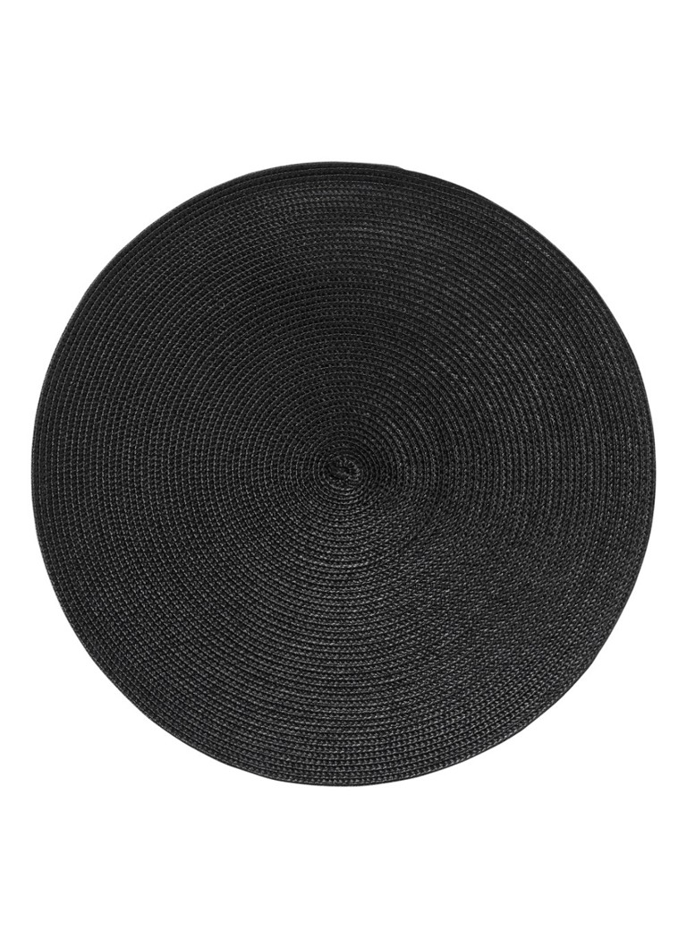 Ziczac Placemat 38 cm • Zwart • de Bijenkorf