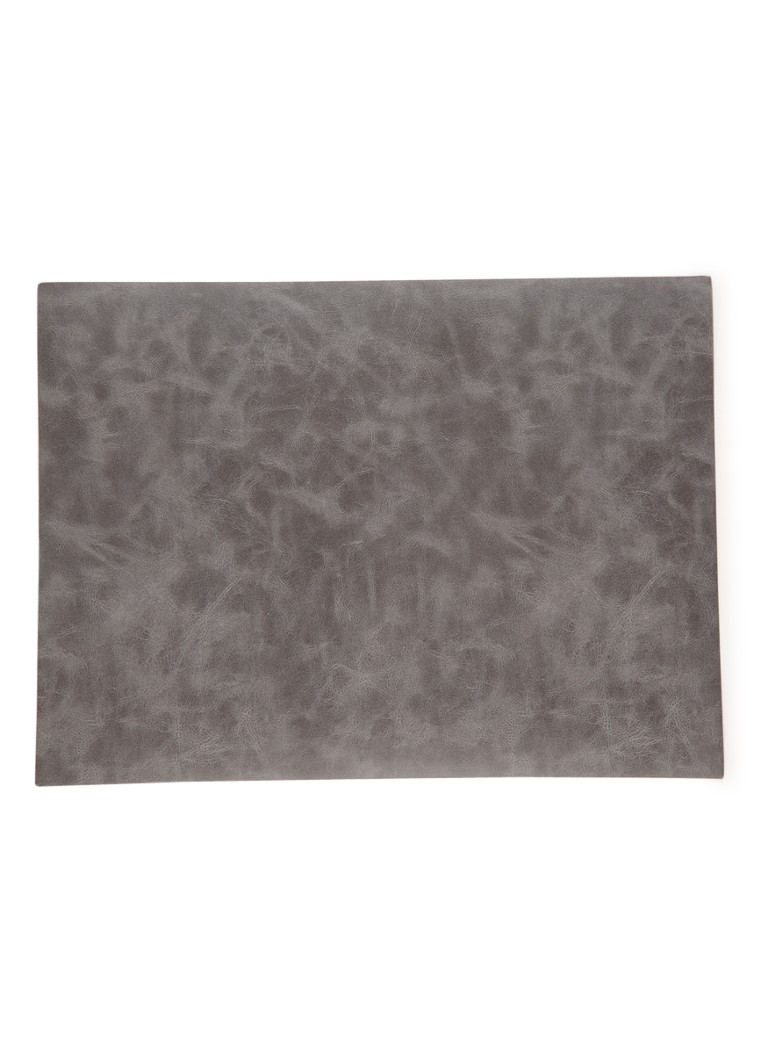 Ziczac Tuscan placemat met leerlook 33 x 45 cm • Donkergrijs • de Bijenkorf