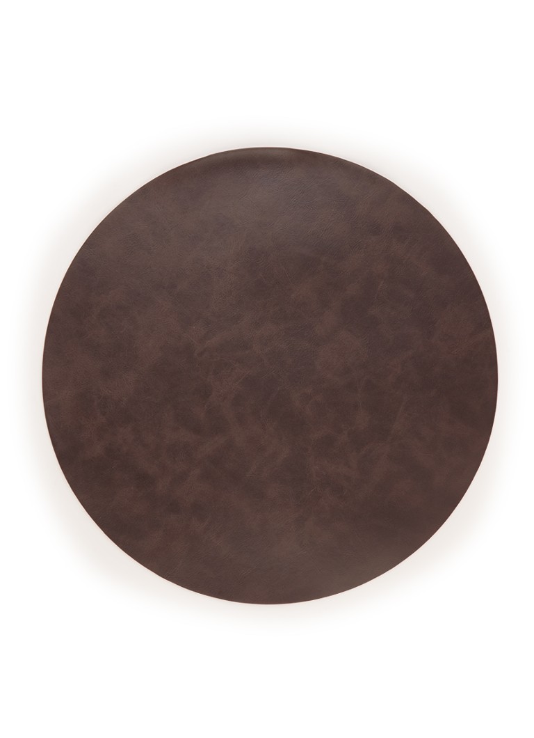 Ziczac Tuscan placemat met leerlook 38 cm • Bruin • de Bijenkorf