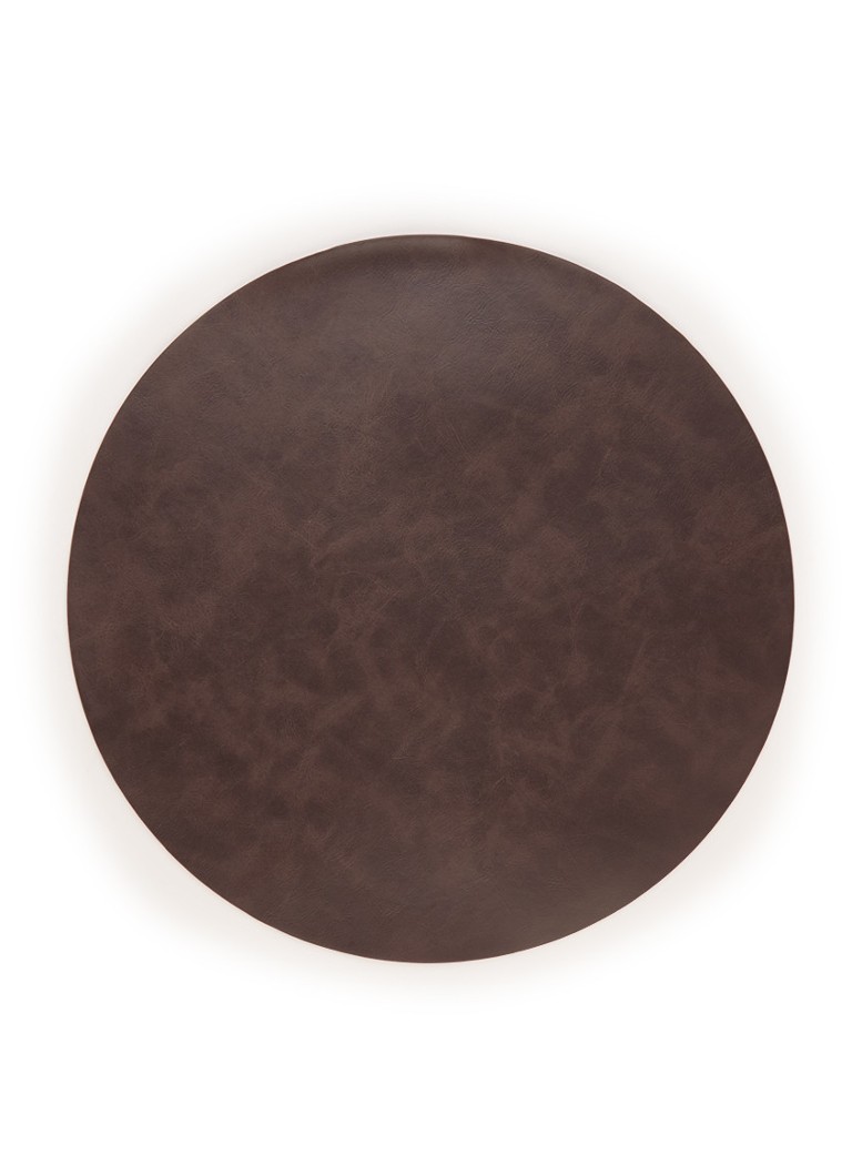 Ziczac Tuscan placemat met leerlook 38 cm • Bruin • de Bijenkorf