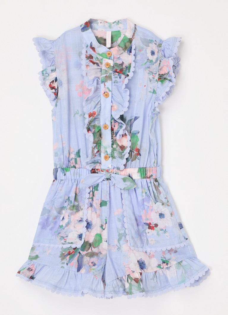 Zimmermann - Everley loose fit playsuit met bloemenprint - Lila