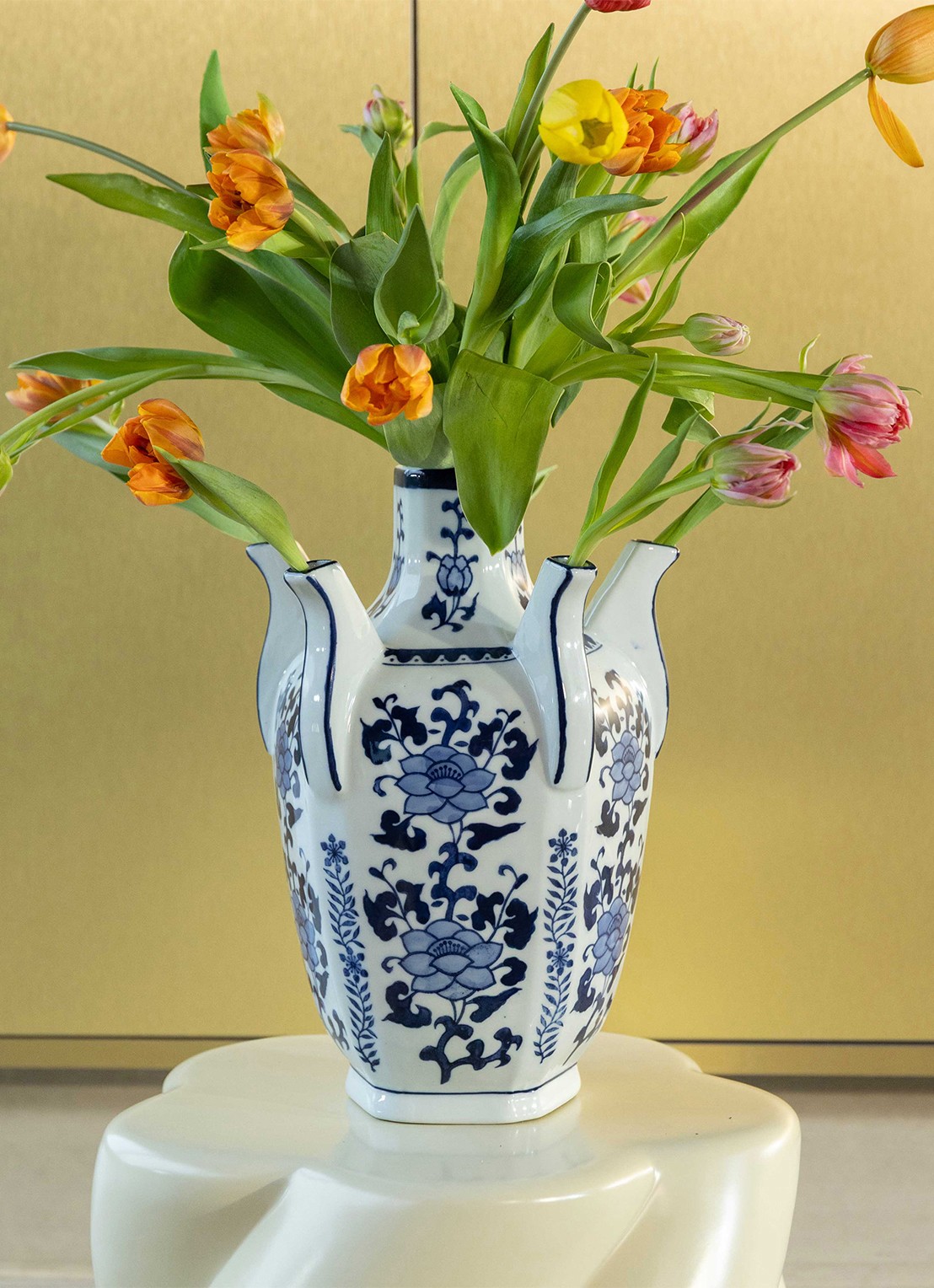 &Klevering Atlas tulpenvaas 30 cm - voorkant 2 kobaltblauw