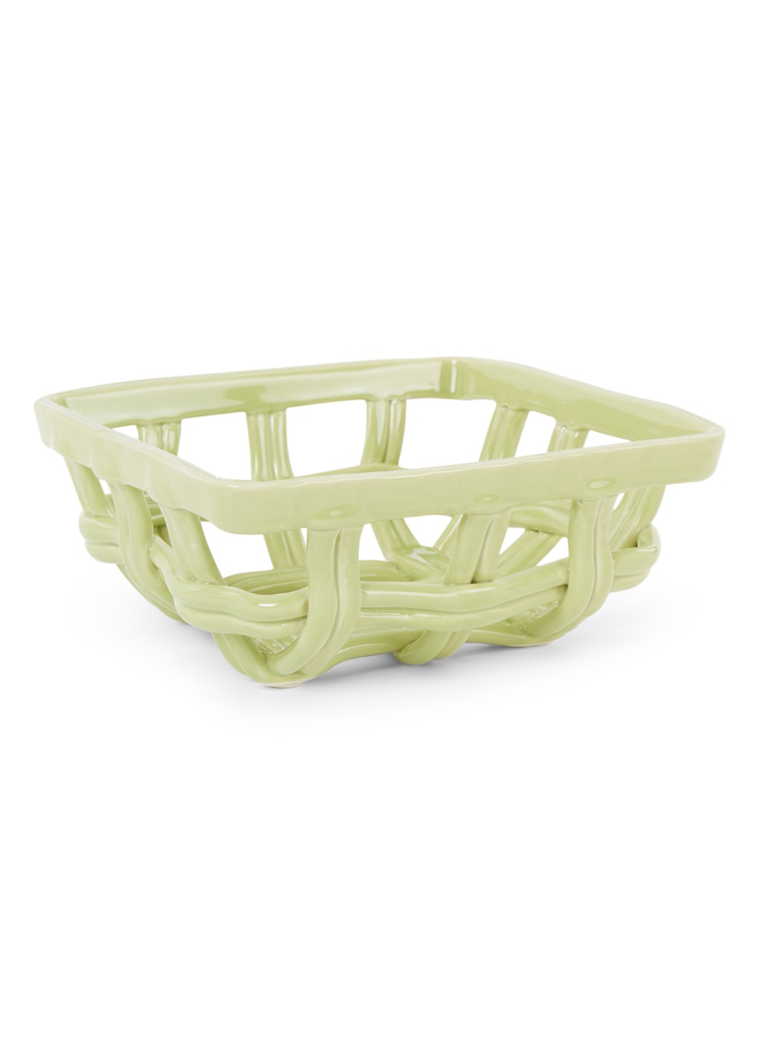 &Klevering Basket Picknick fruitmand 19 x 8,5 cm - voorkant groen