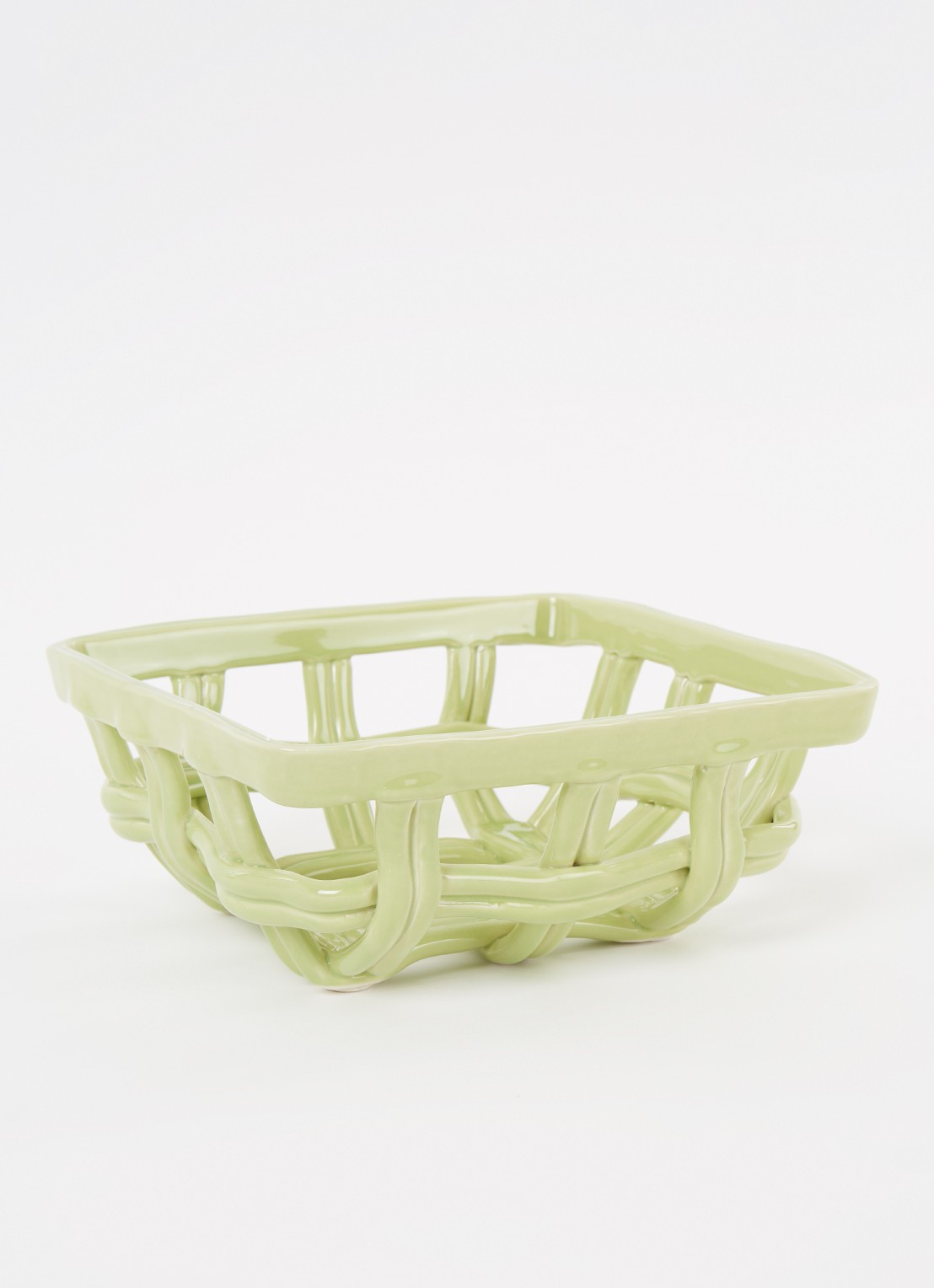 &Klevering Basket Picknick fruitmand 19 x 8,5 cm - voorkant 2 groen