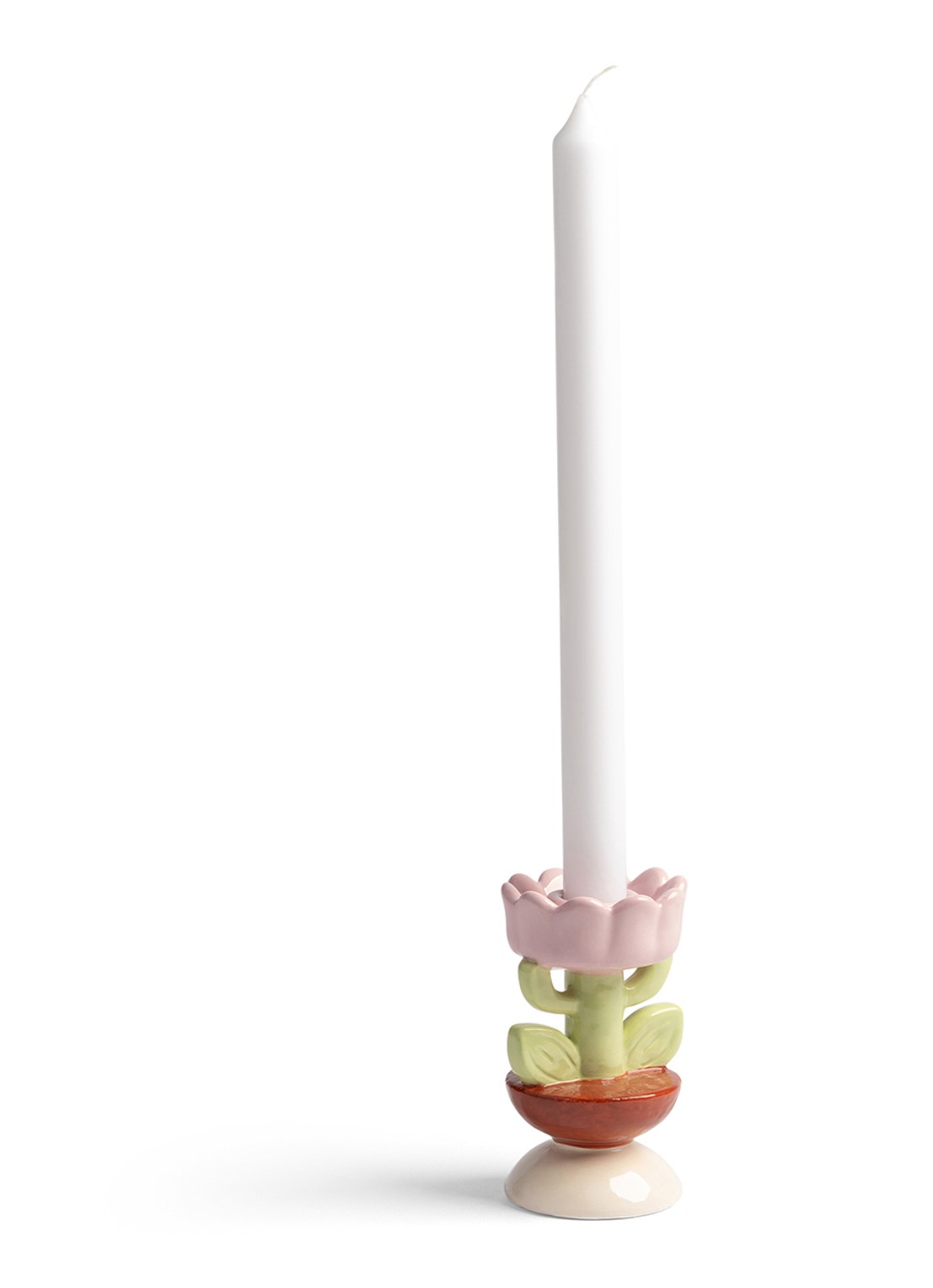 &Klevering Blume kandelaar 11 cm - voorkant 3 lichtgroen