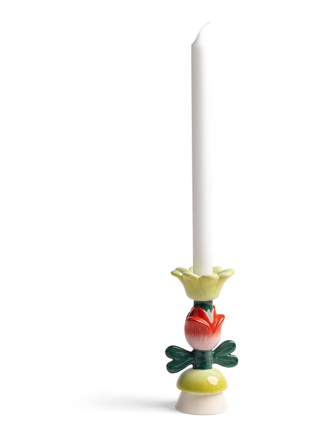&Klevering Blume kandelaar 16 cm - voorkant 3 groen