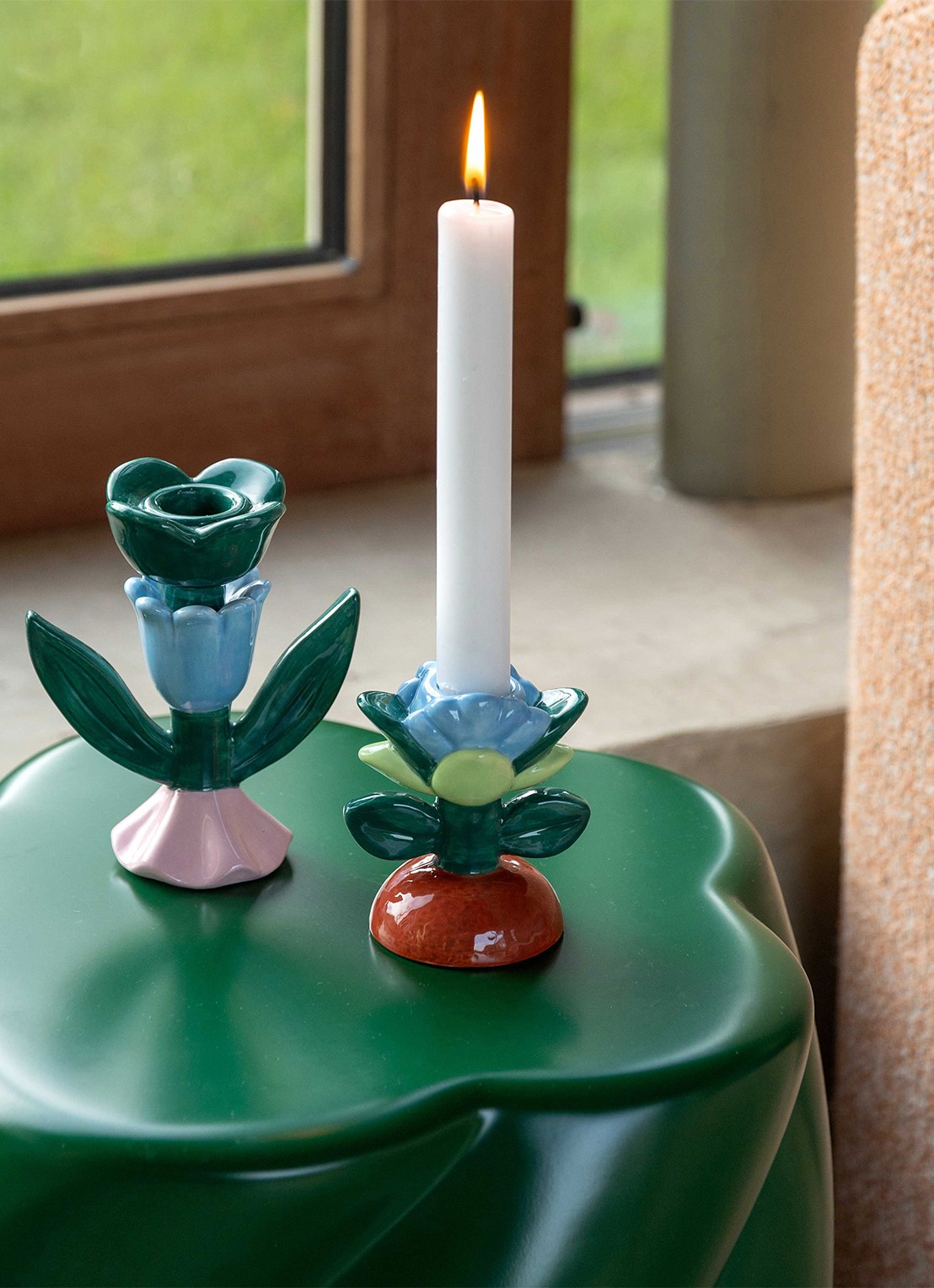 &Klevering Blume kandelaar 9,5 cm - detail 3 groen