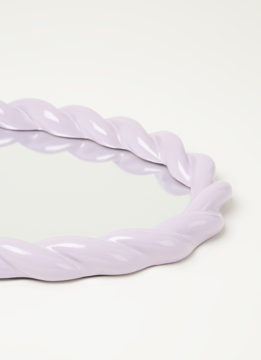 &Klevering Braid Oval spiegel - detail 3 lila