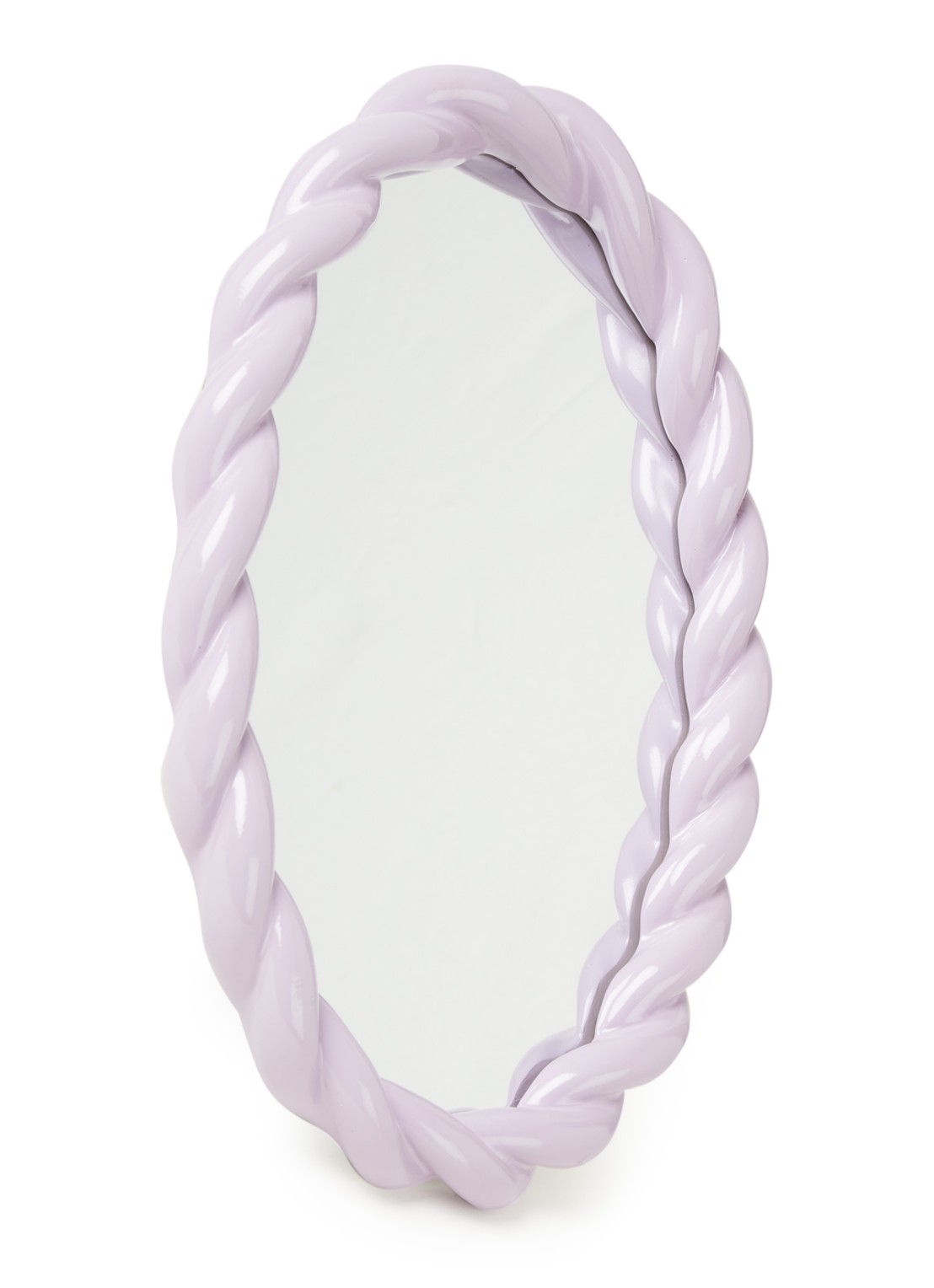 &Klevering Braid Oval spiegel - voorkant lila