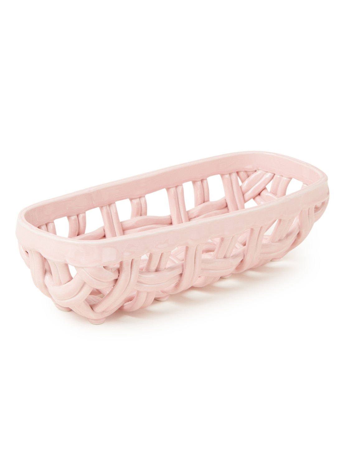 &Klevering Broodmand 31,5 x 12 cm - voorkant lichtroze
