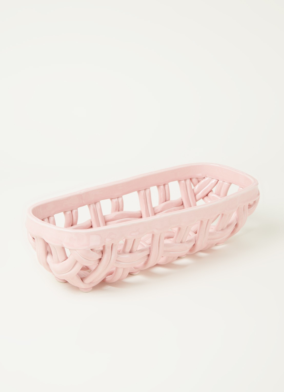 &Klevering Broodmand 31,5 x 12 cm - voorkant 2 lichtroze