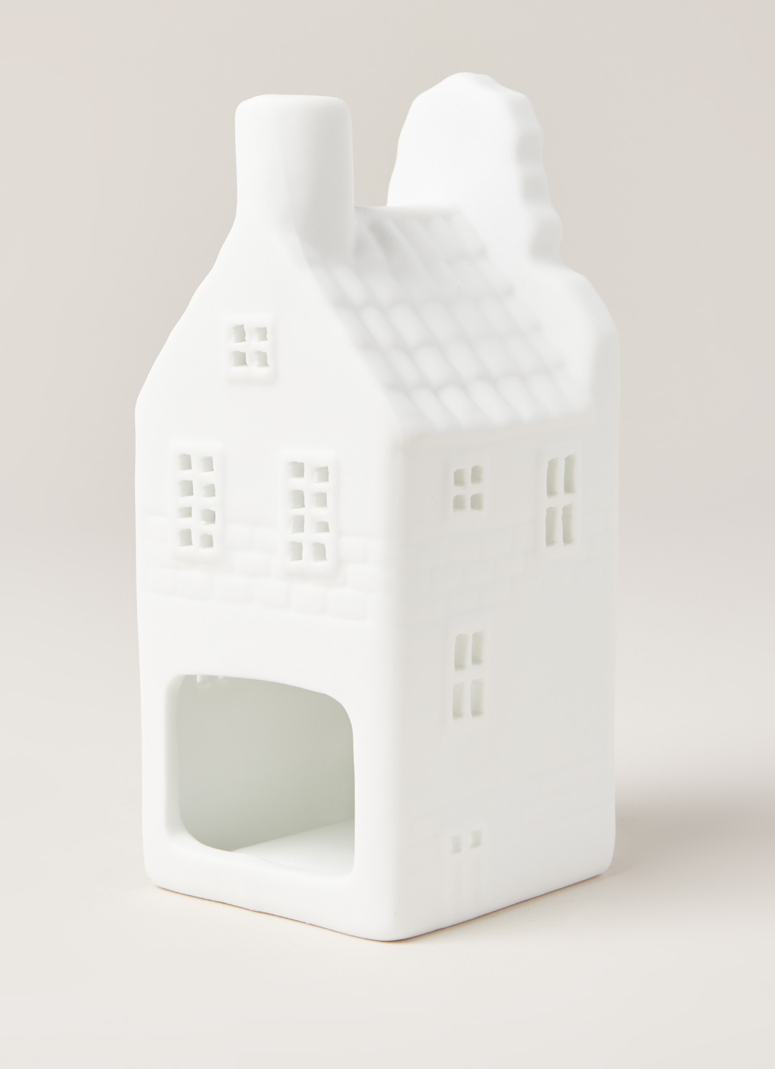 &Klevering Canal house waxinelichthouder 12,5 cm - detail wit