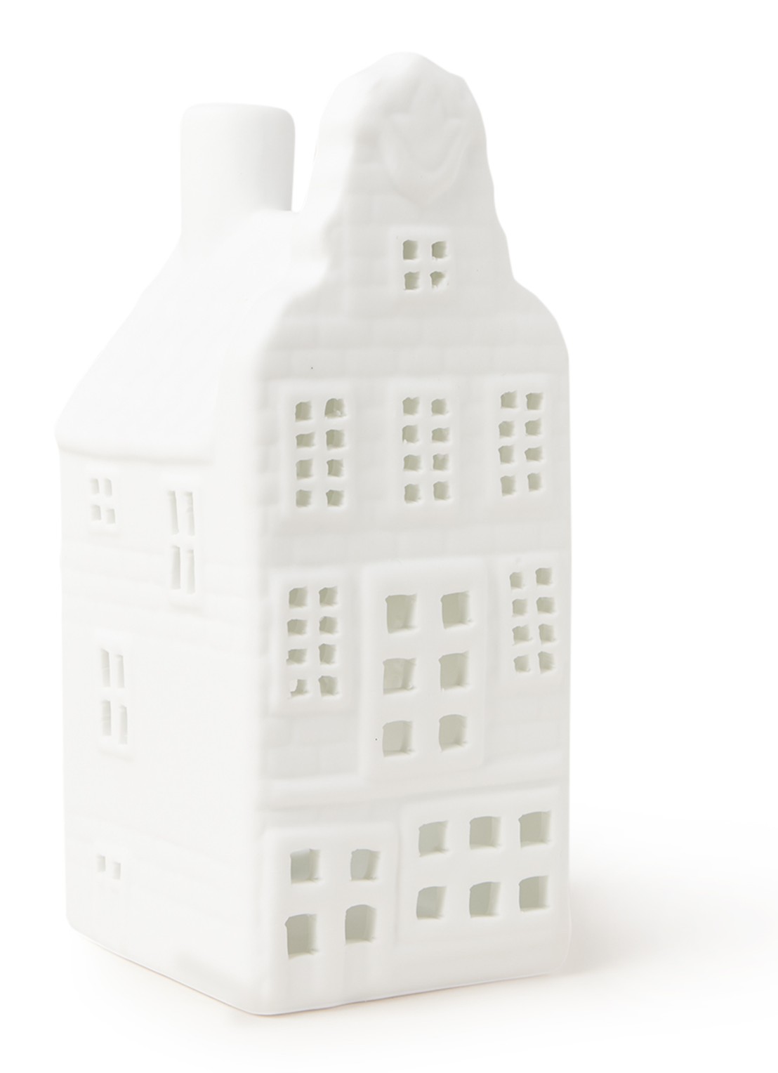 &Klevering Canal house waxinelichthouder 12,5 cm - voorkant 2 wit