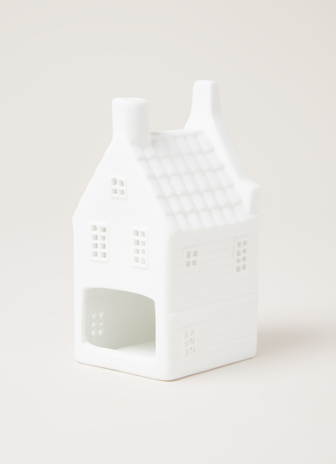 &Klevering Canal house waxinelichthouder 13,5 cm - detail wit