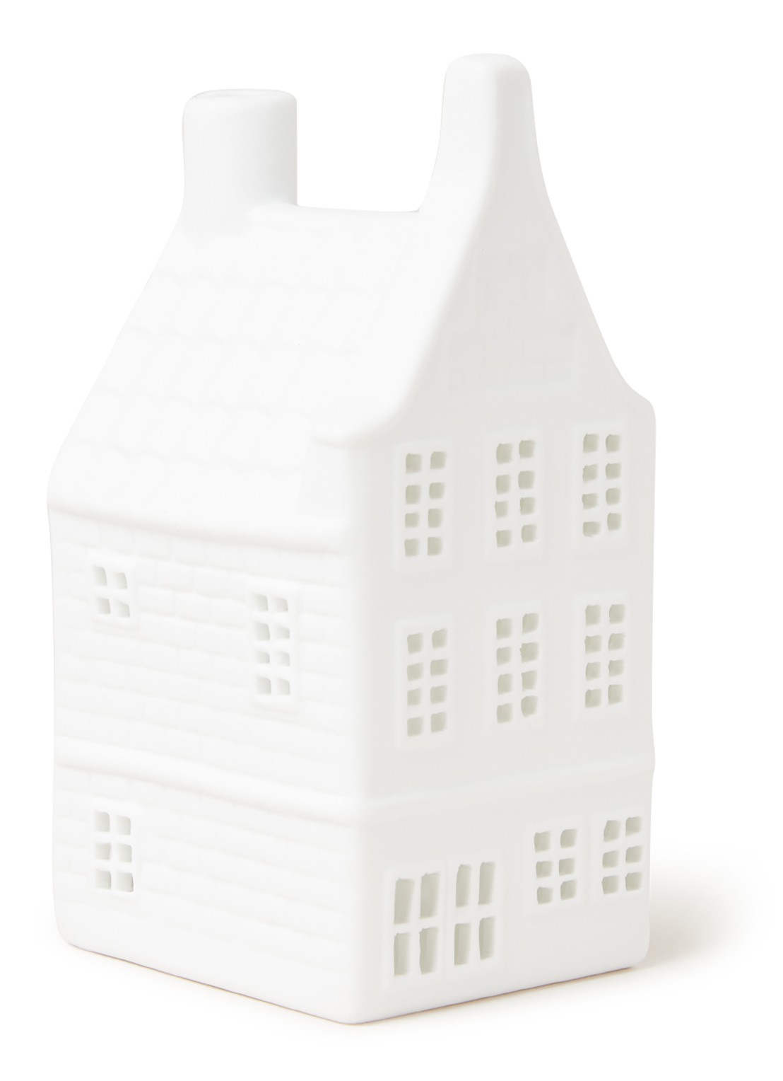 &Klevering Canal house waxinelichthouder 13,5 cm - voorkant 2 wit