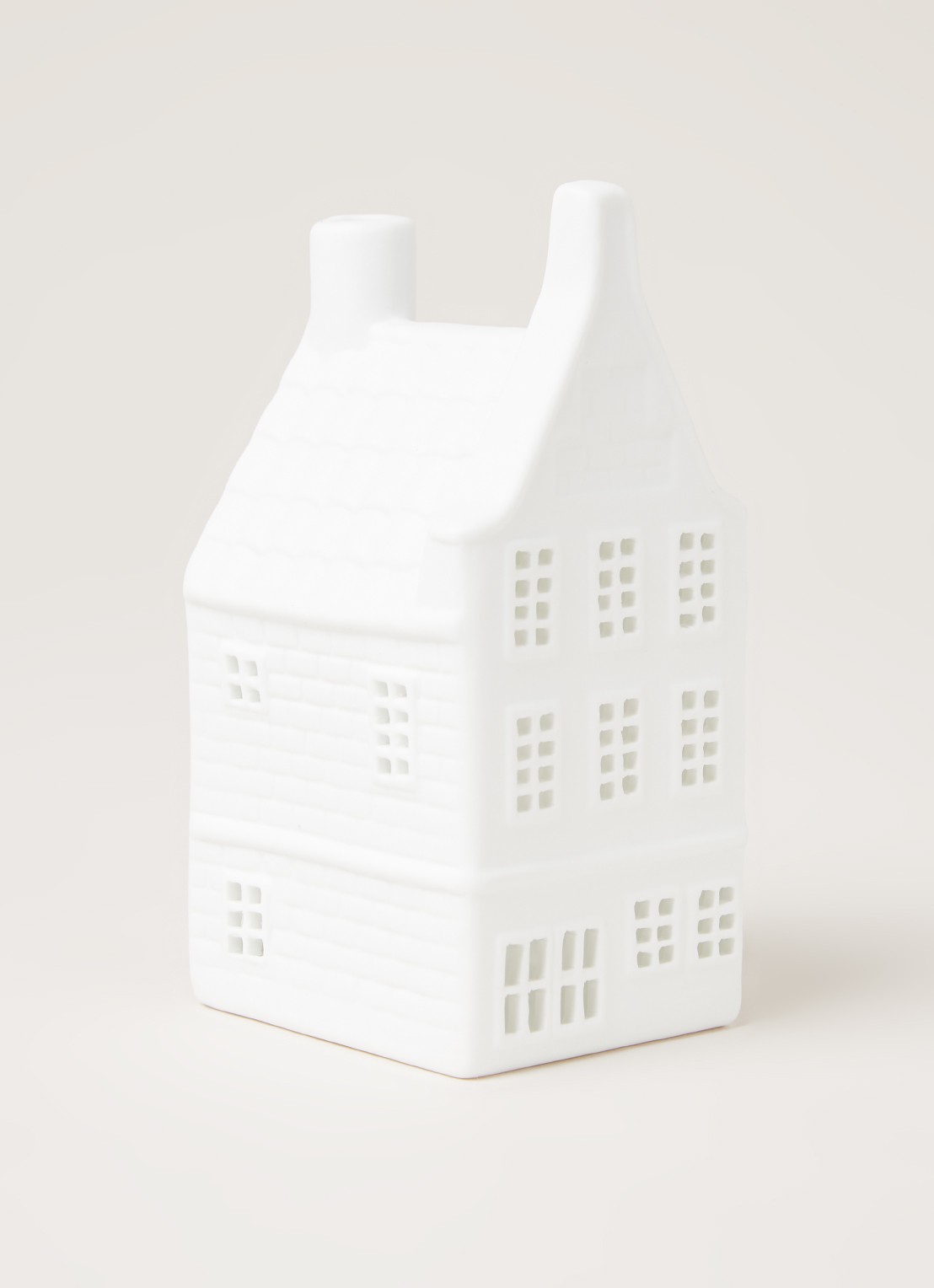 &Klevering Canal house waxinelichthouder 13,5 cm - voorkant 3 wit