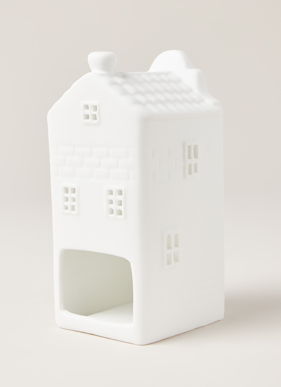 &Klevering Canal house waxinelichthouder 13 cm - detail wit