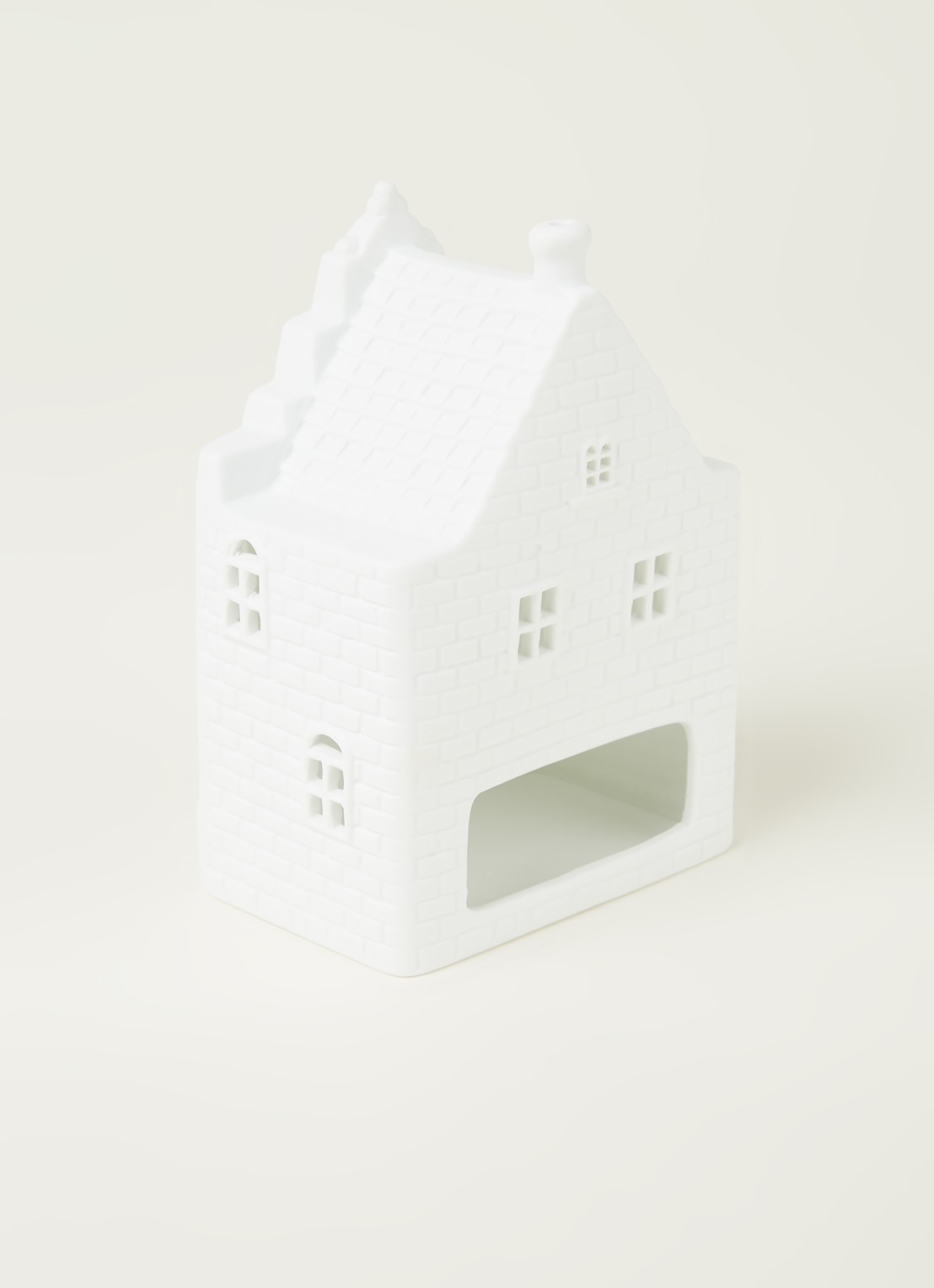 &Klevering Canal house waxinelichthouder 17,5 cm - detail 3 wit