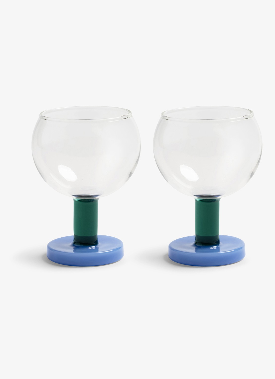 &Klevering Cantine amber glazen set van 2 - voorkant blauw