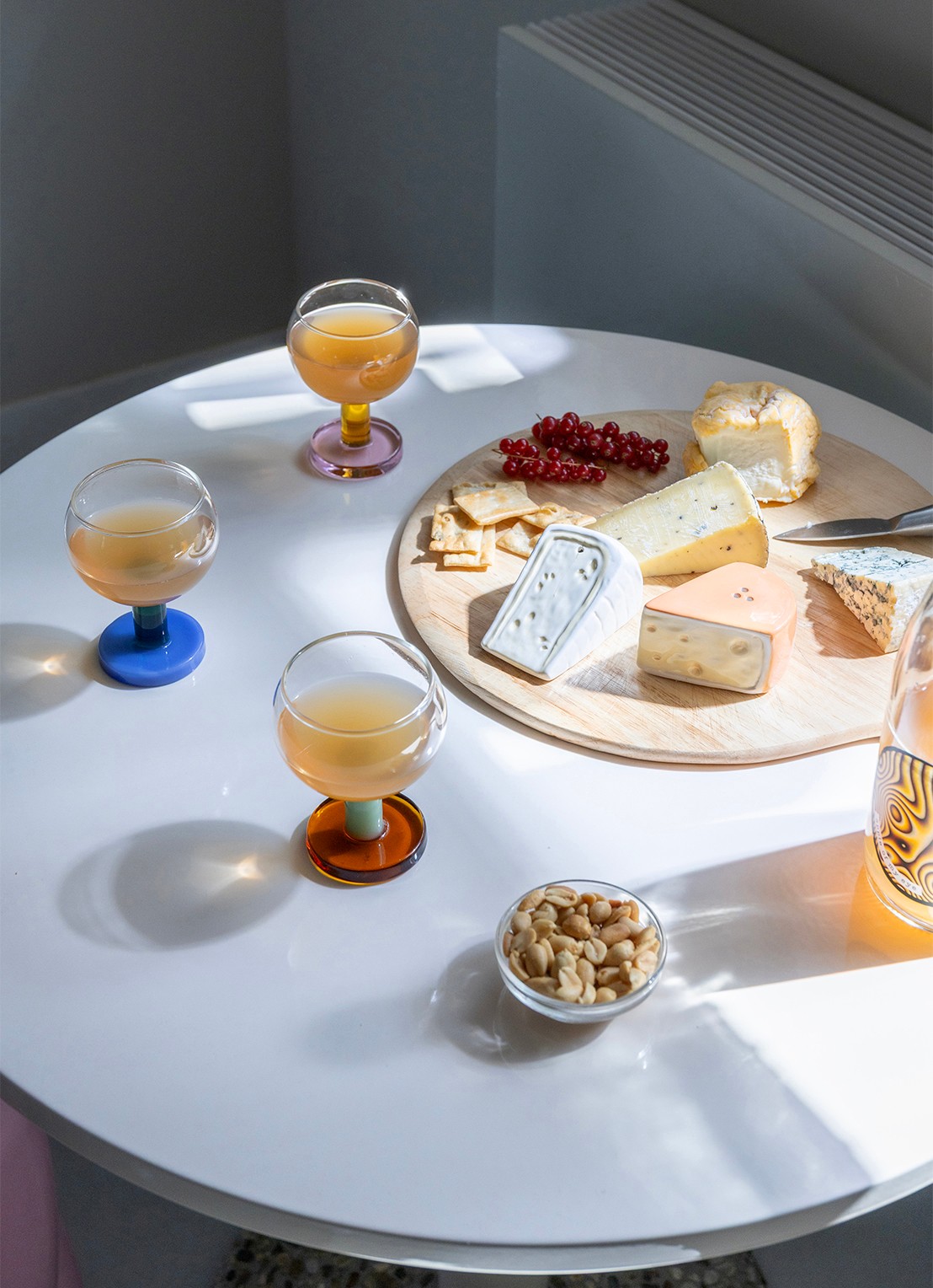 &Klevering Cantine amber glazen set van 2 - achterkant 5 roze