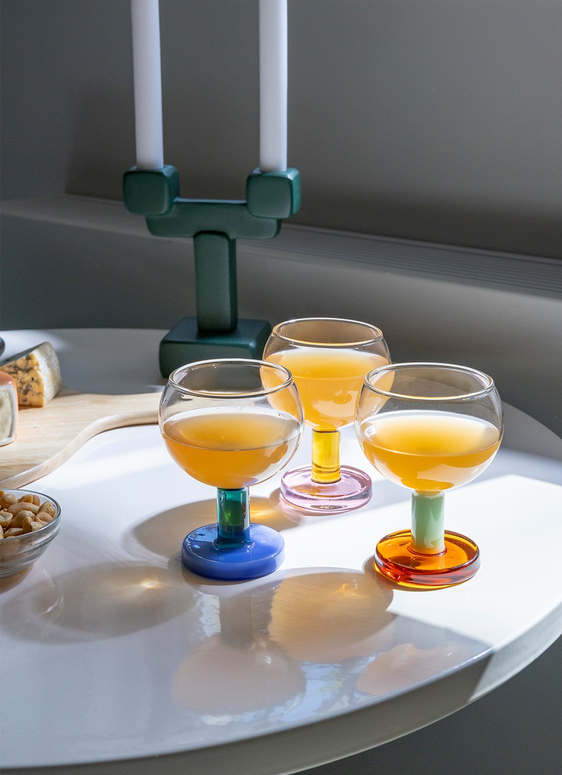 &Klevering Cantine cocktailglas set van 2 - detail blauw