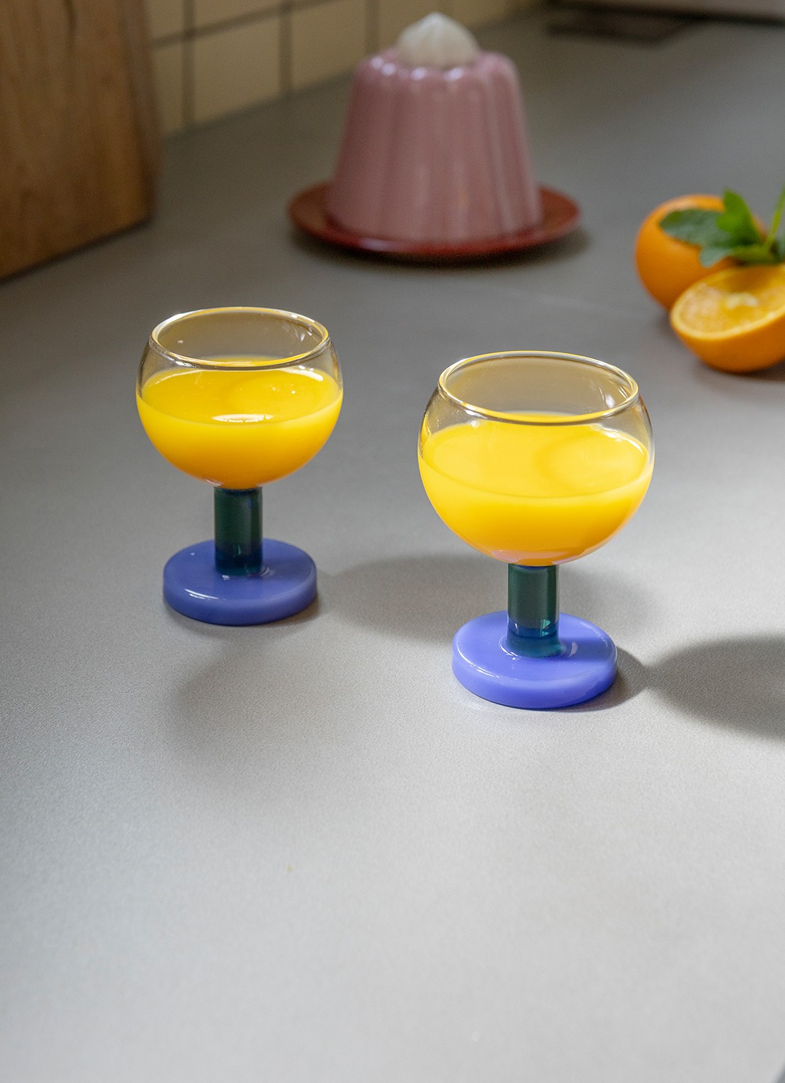 &Klevering Cantine cocktailglas set van 2 - voorkant 4 blauw