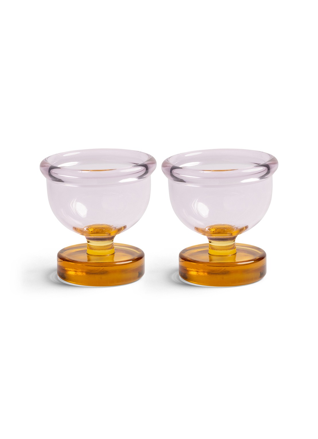 &Klevering Cantine eierdop 5,5 cm set van 2 - voorkant 3 lichtroze