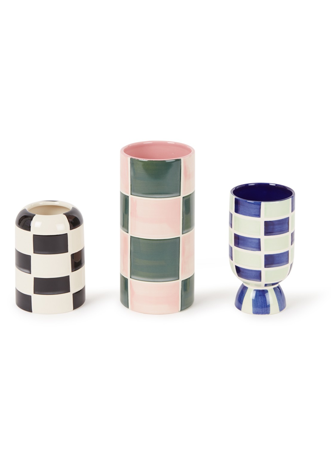 &Klevering Caré vaas set van 3 - voorkant 2 multicolor