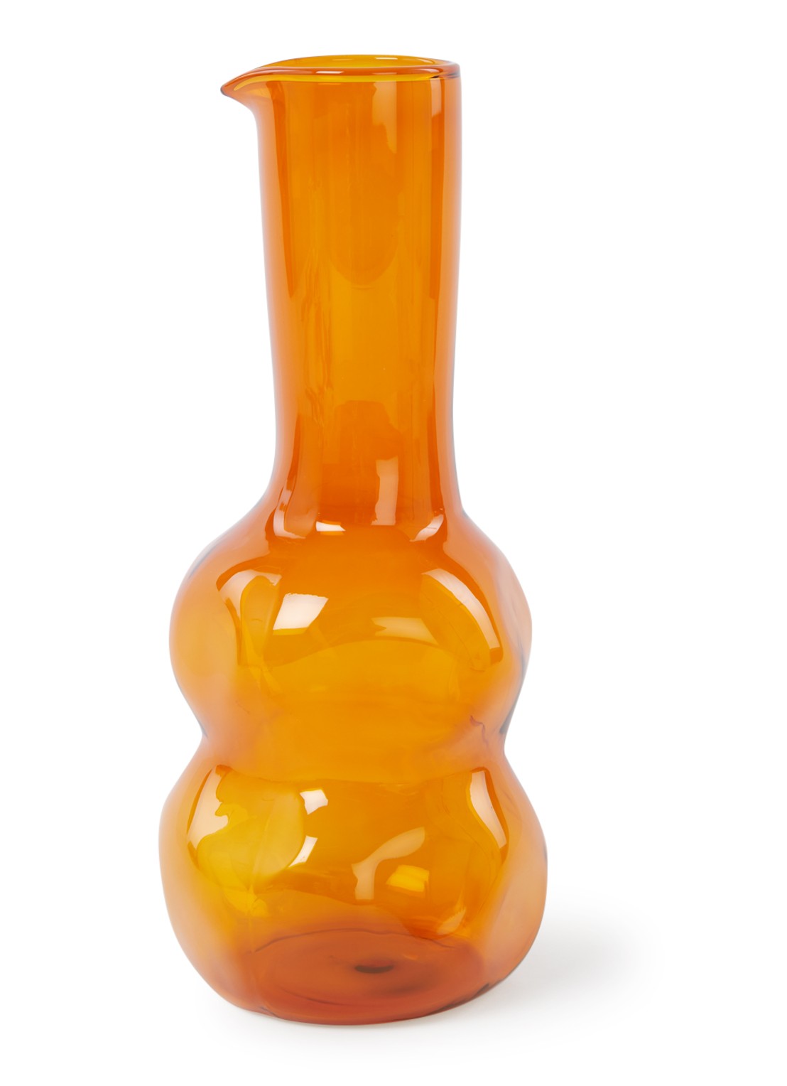 &Klevering Clay karaf 0,8 liter - voorkant oranjebruin