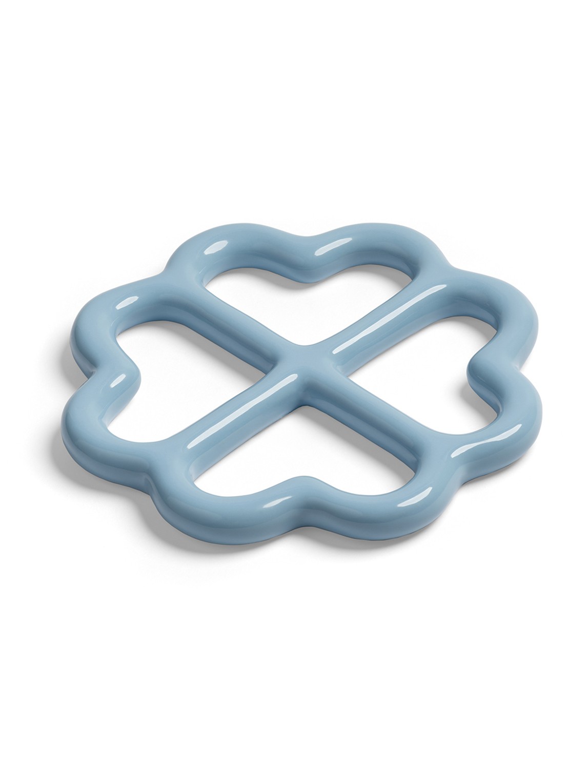 &Klevering Clover pannenonderzetter - voorkant 3 blauw