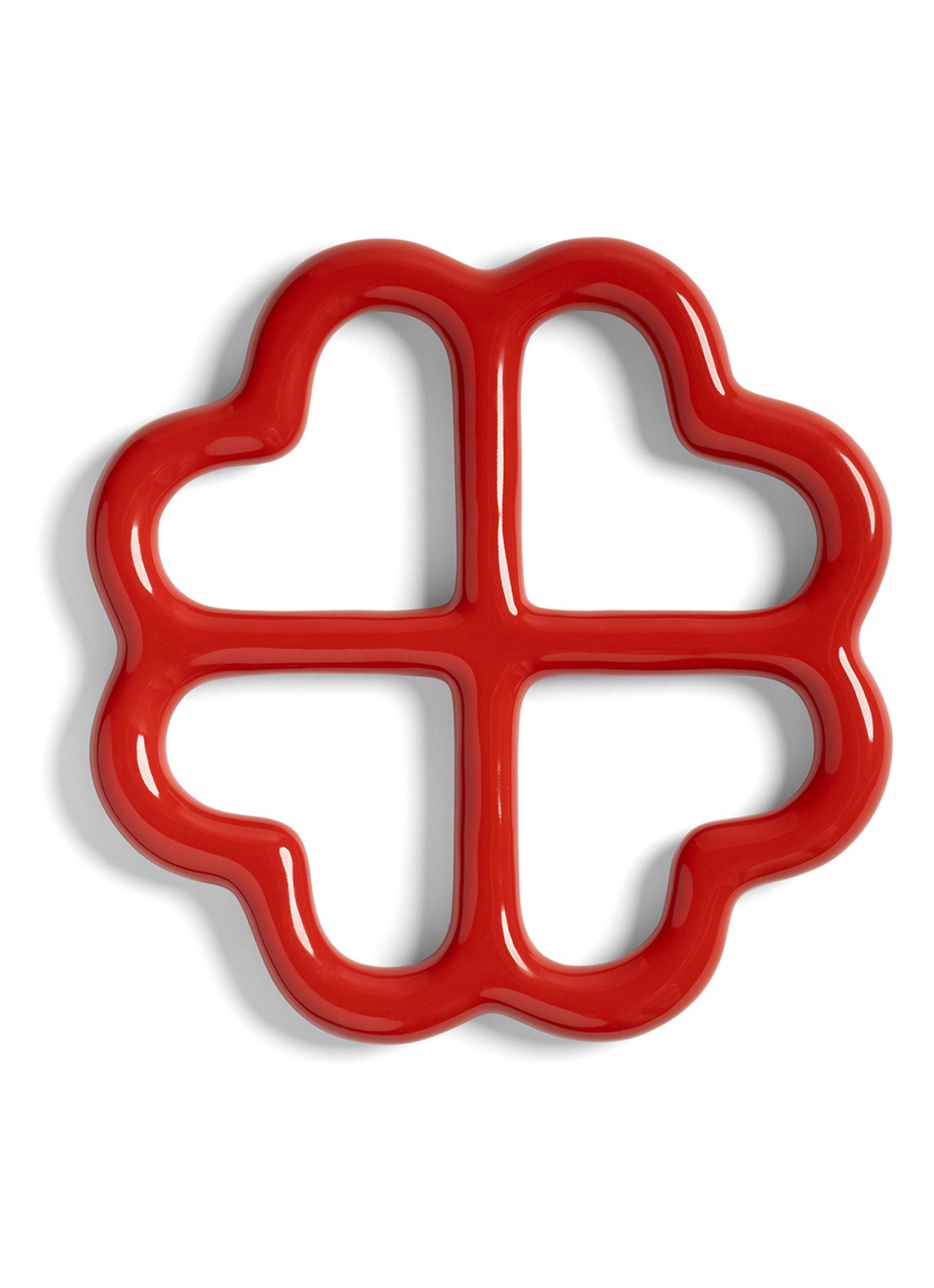 &Klevering Clover pannenonderzetter - voorkant rood