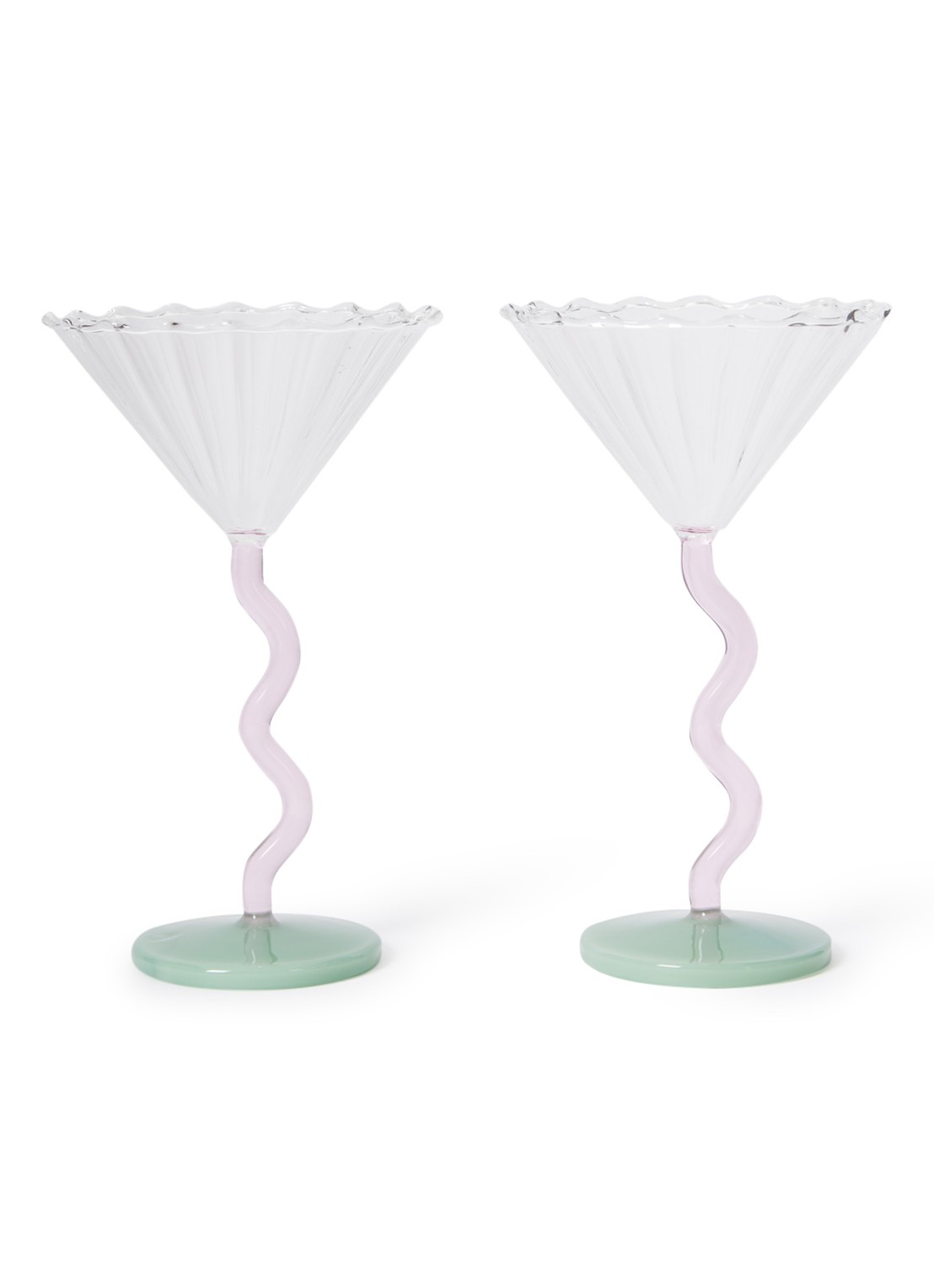 &Klevering Curve Coupe 15 cl set van 2 - voorkant multicolor
