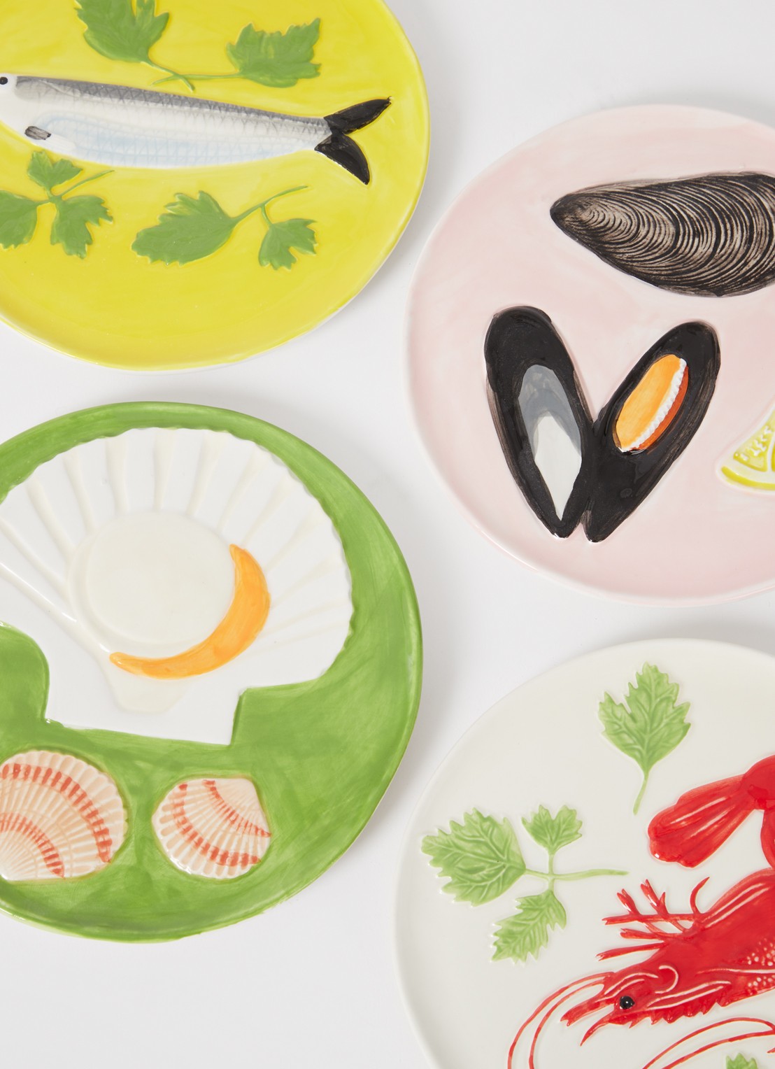 &Klevering De La Mer ontbijtbord 16 cm set van 4 - detail multicolor