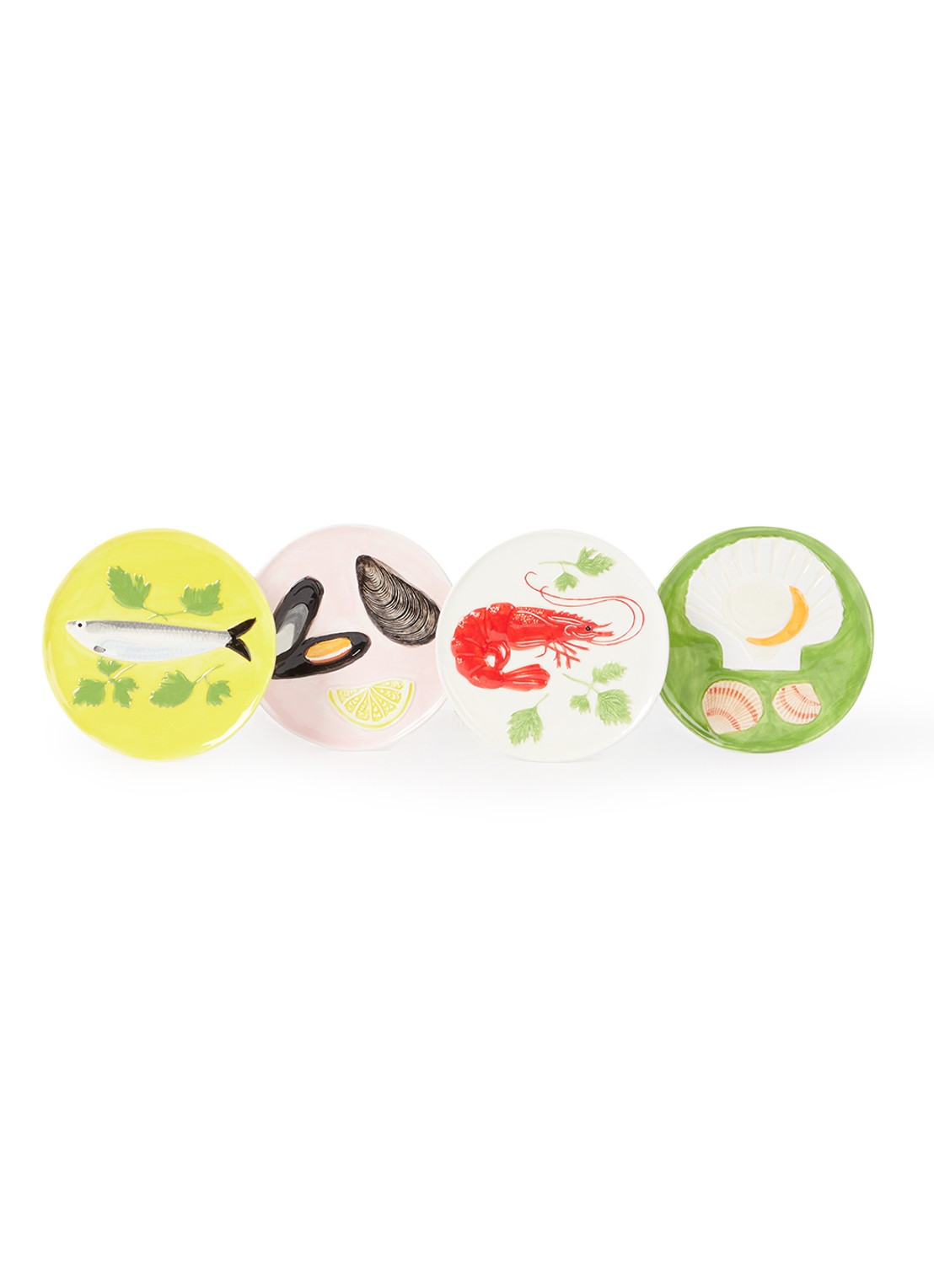 &Klevering De La Mer ontbijtbord 16 cm set van 4 - voorkant 2 multicolor