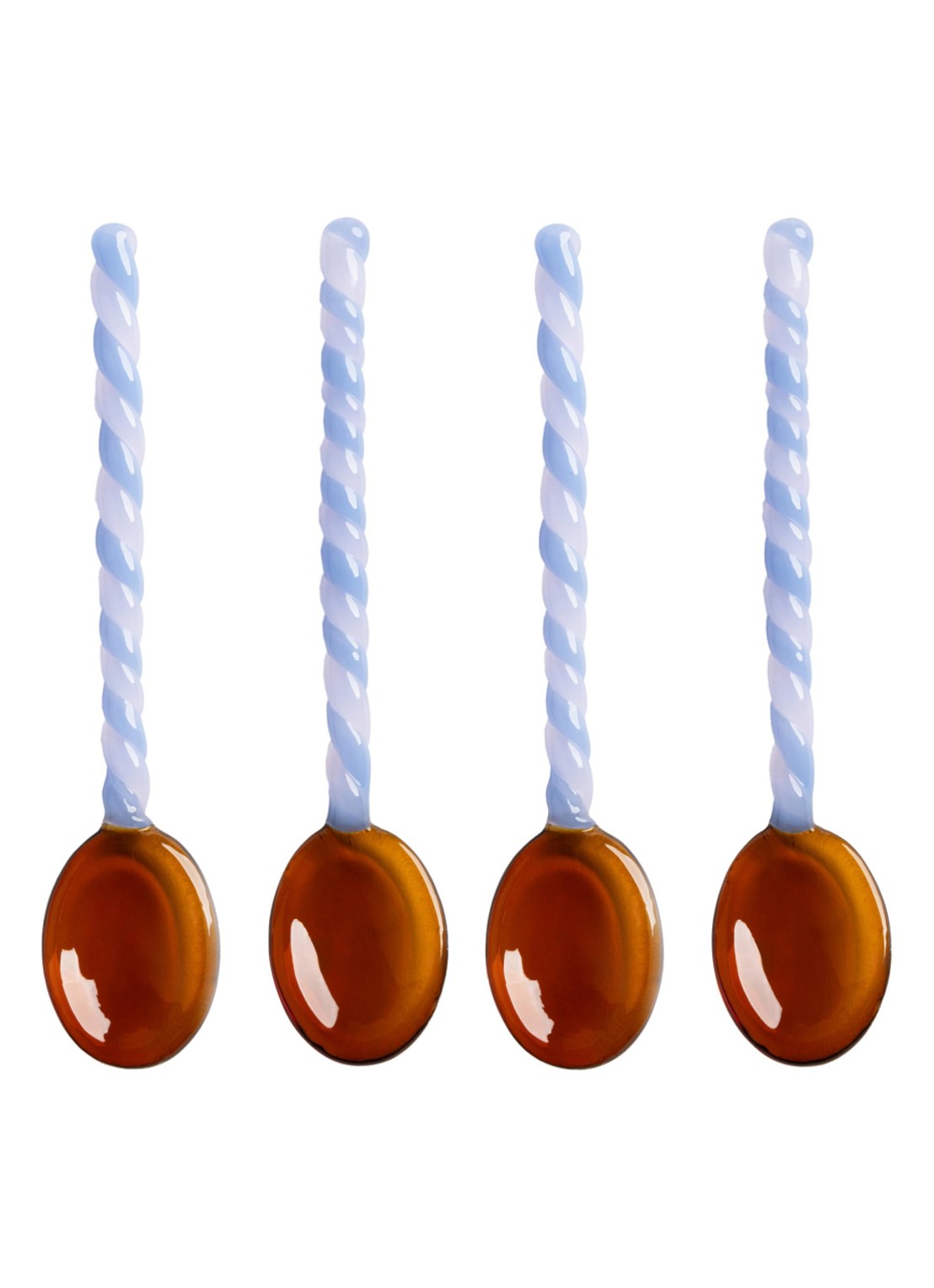 &klevering Duet lepel set van 4  - voorkant bruin