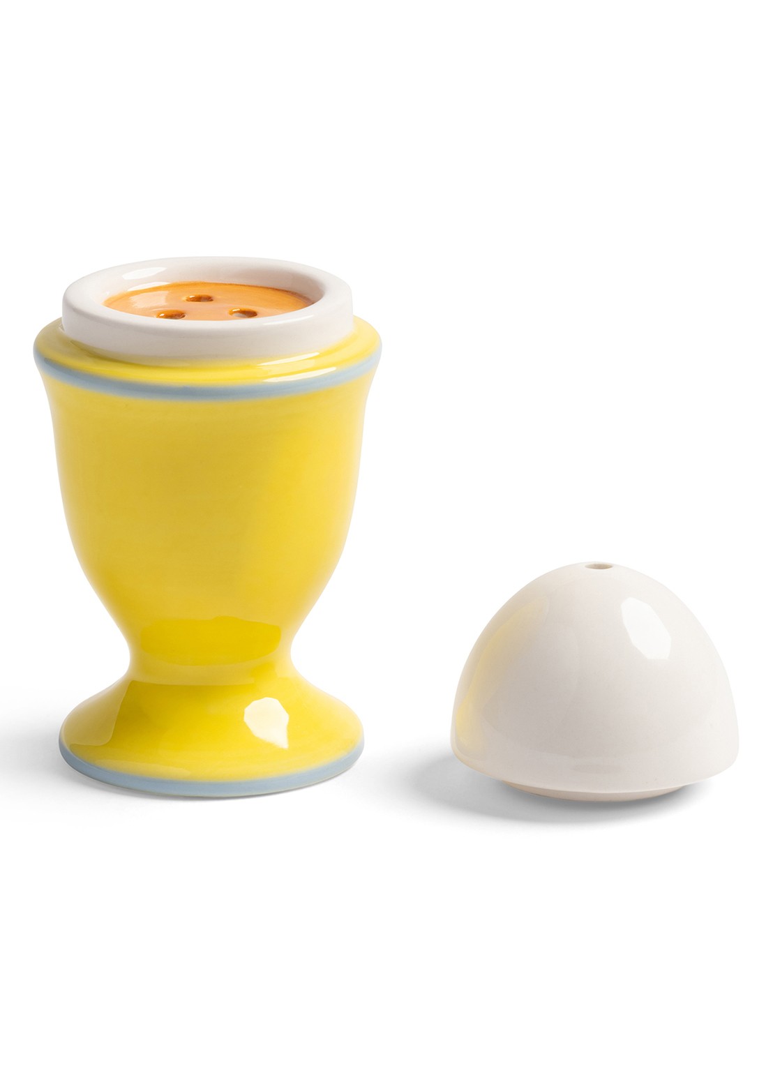&Klevering Egg zout- en peperstel 10 cm - voorkant 3 geel