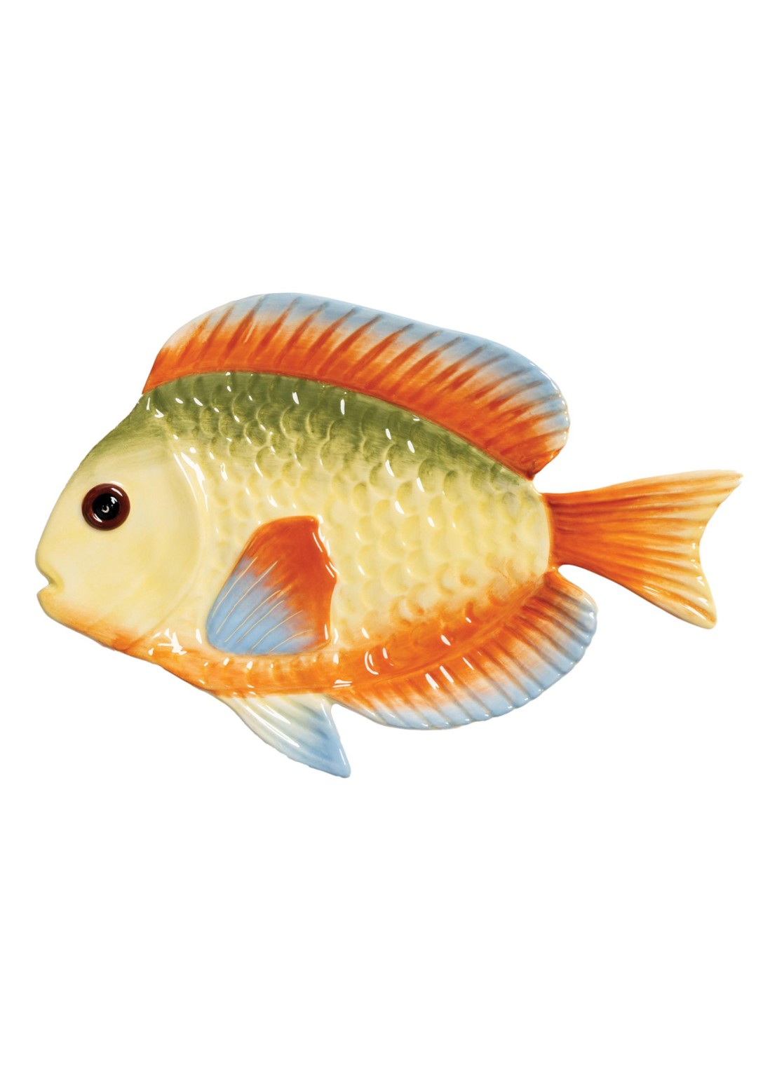&klevering Fish serveerschaal  - voorkant geel