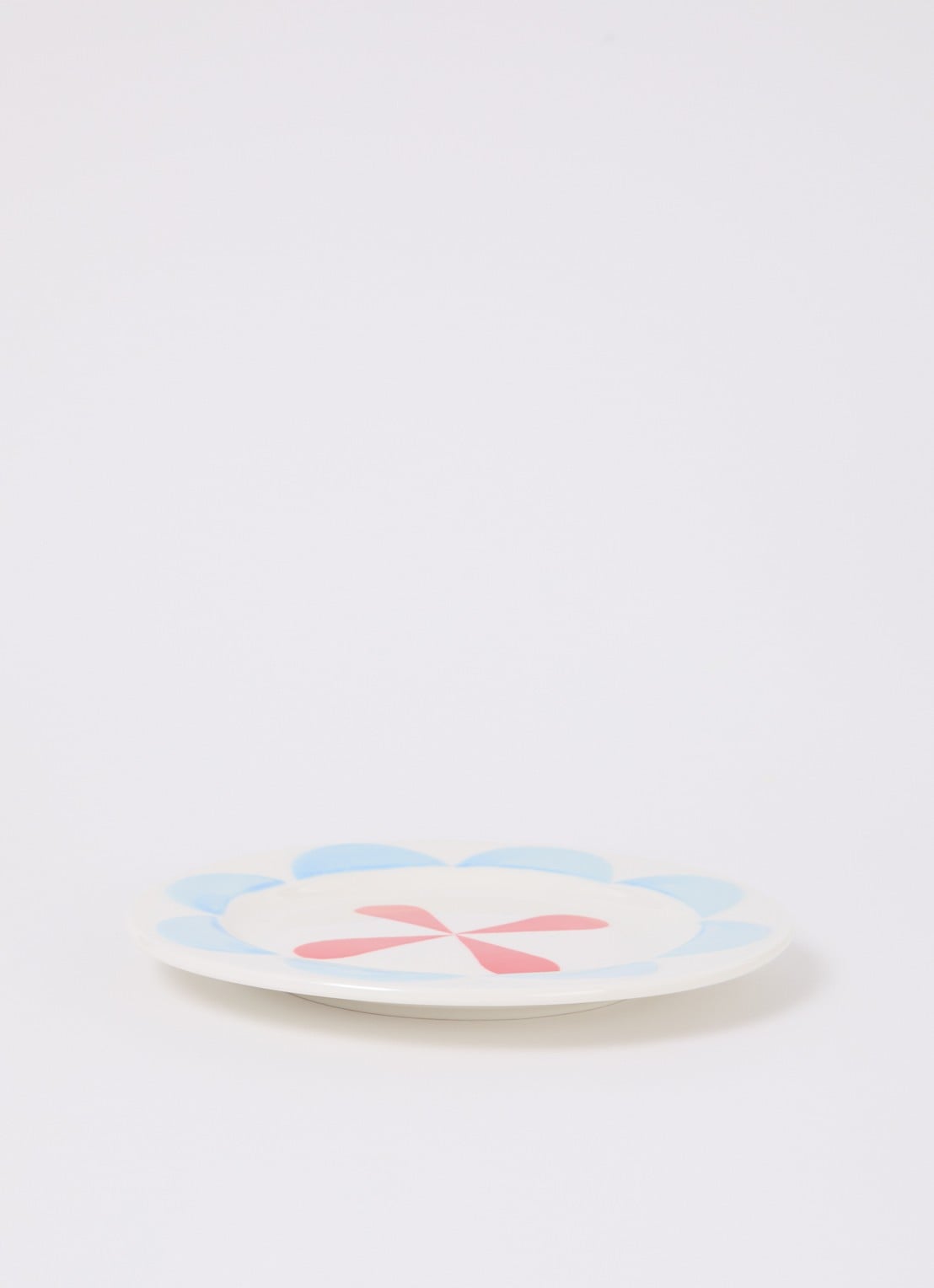 &Klevering Folk ontbijtbord 17,5 cm set van 4 - voorkant 4 wit
