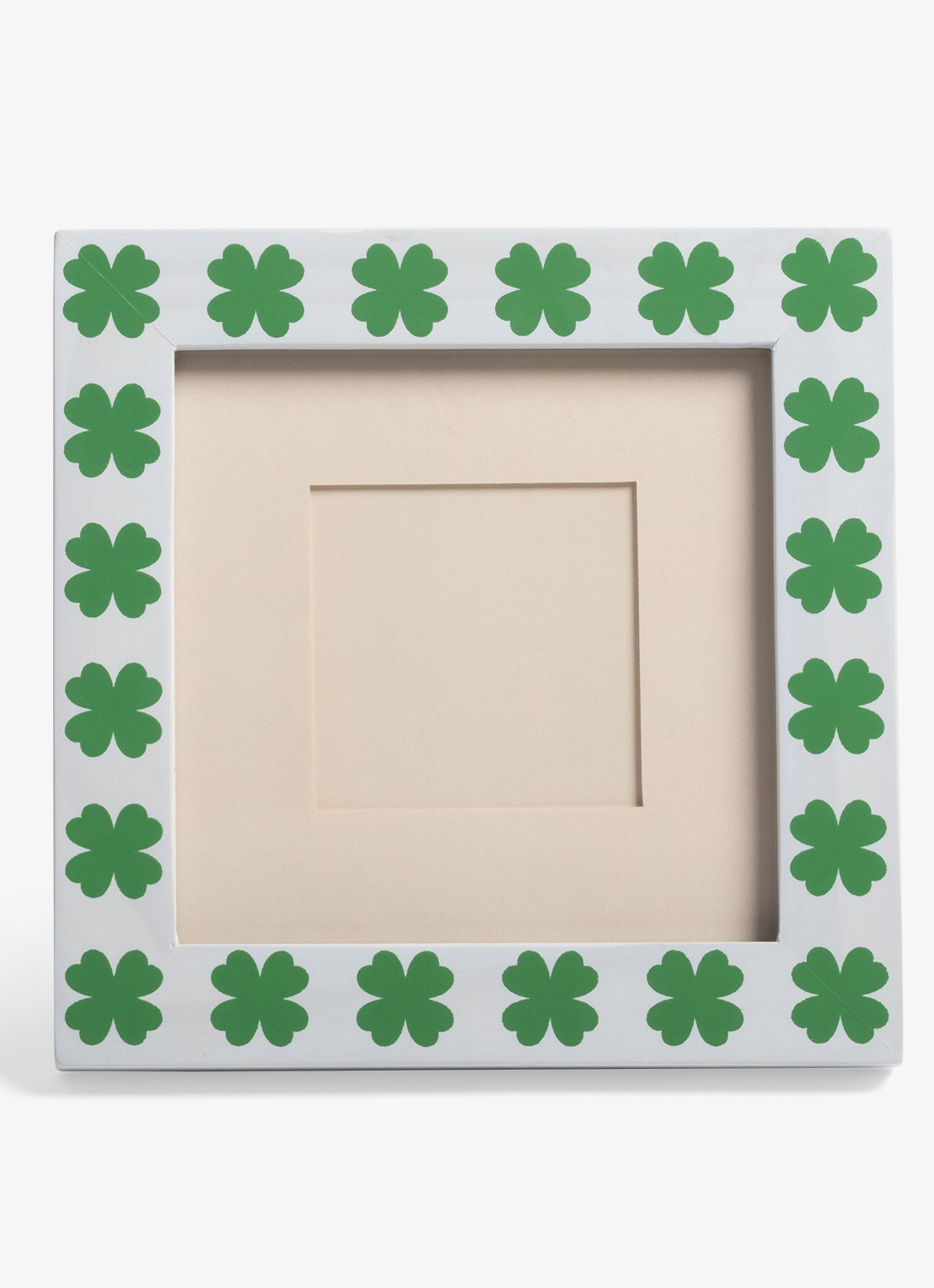 &Klevering Fotolijst met klavertjes 14 x 14 cm - voorkant 2 groen