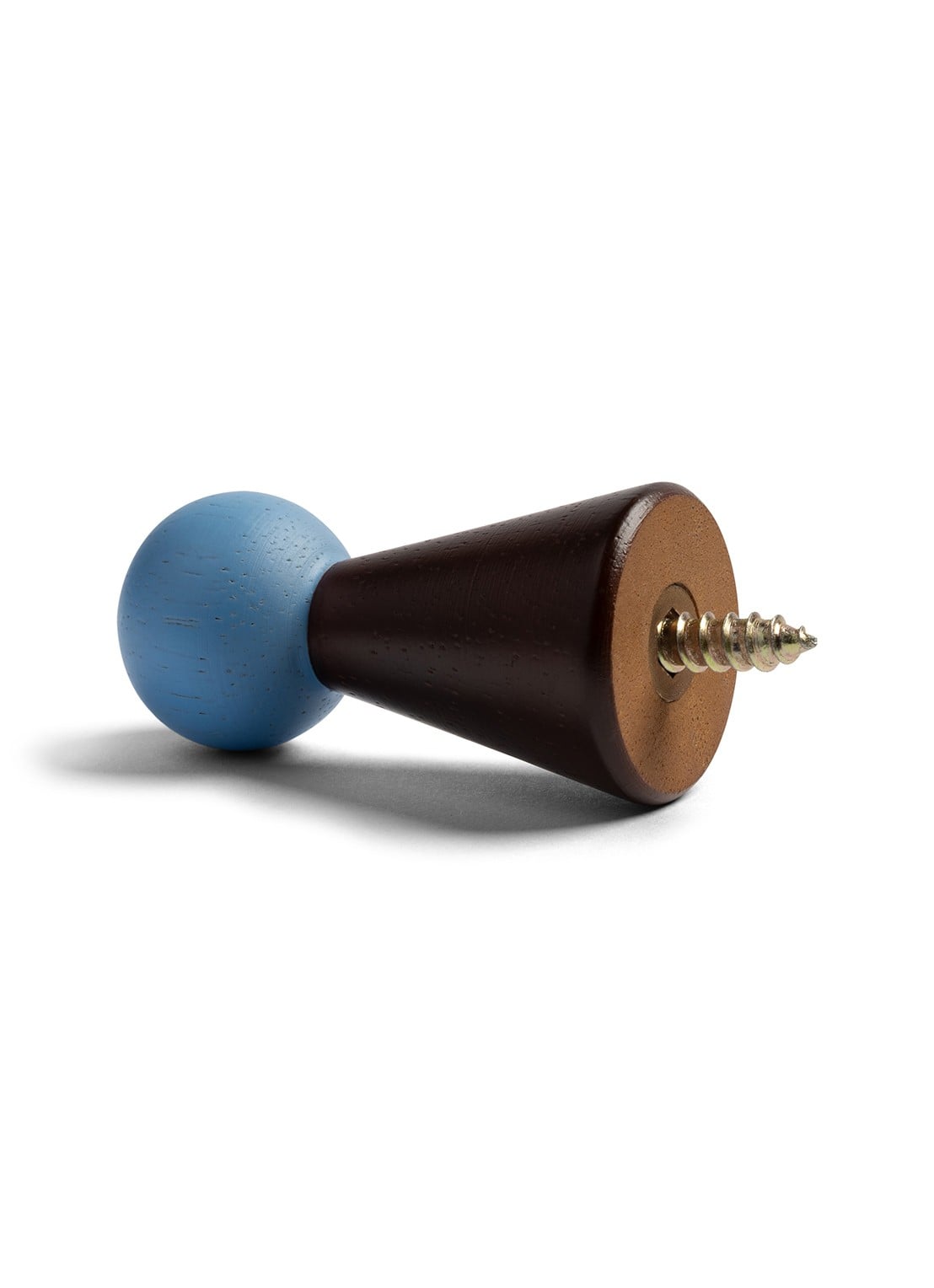 &Klevering Halma wandhaak 6,5 cm set van 2 - achterkant 5 bruin