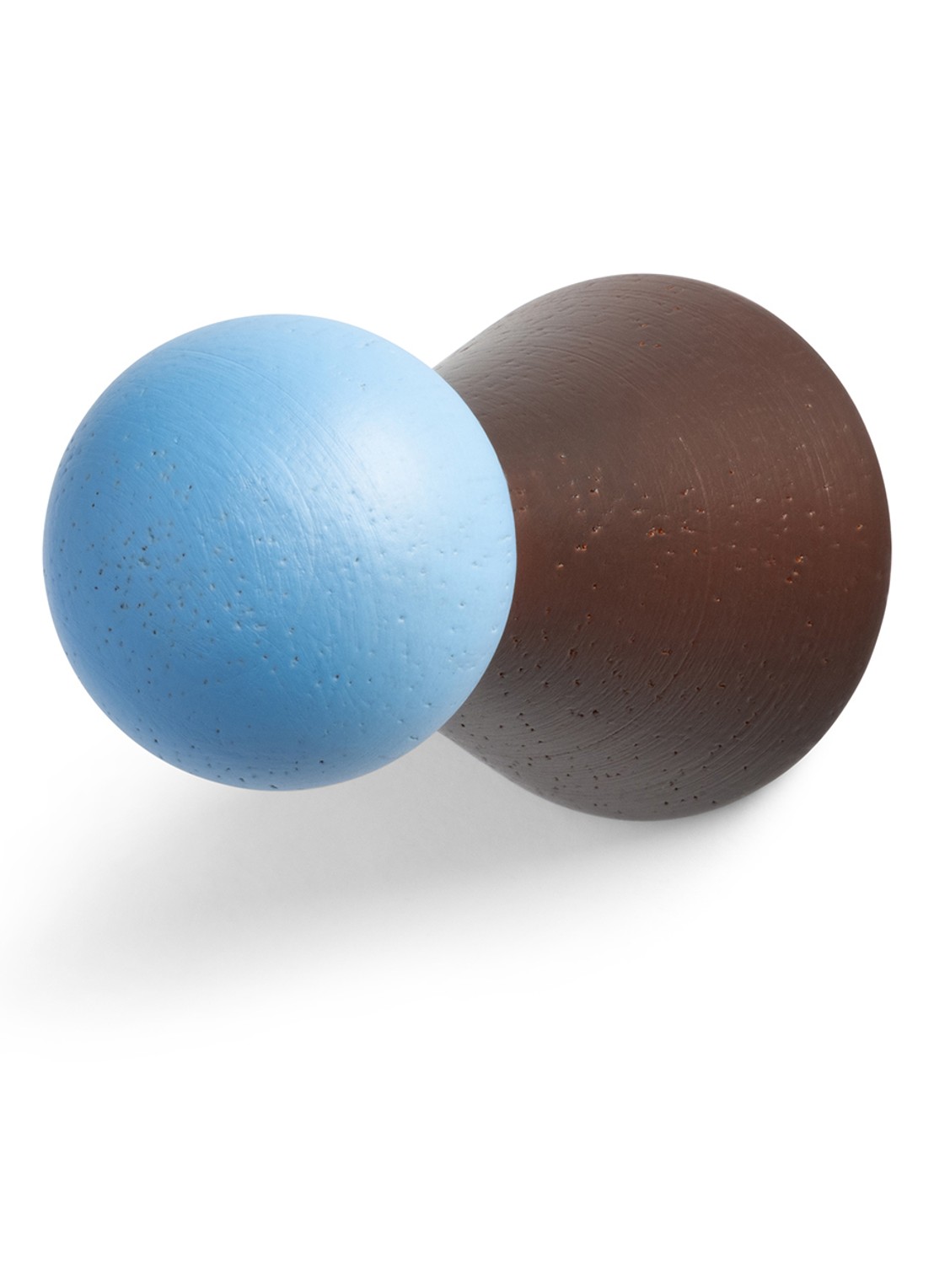 &Klevering Halma wandhaak 6,5 cm set van 2 - detail bruin