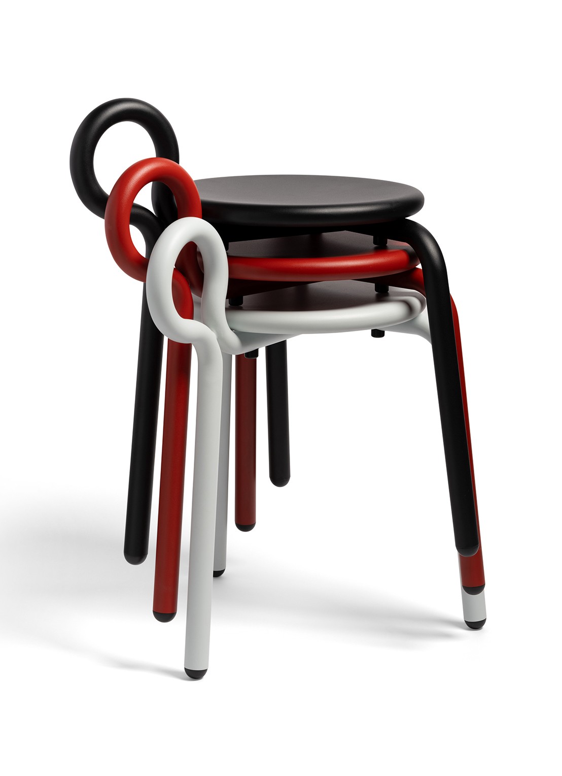 &Klevering Lasso kruk 58 cm - voorkant 2 rood