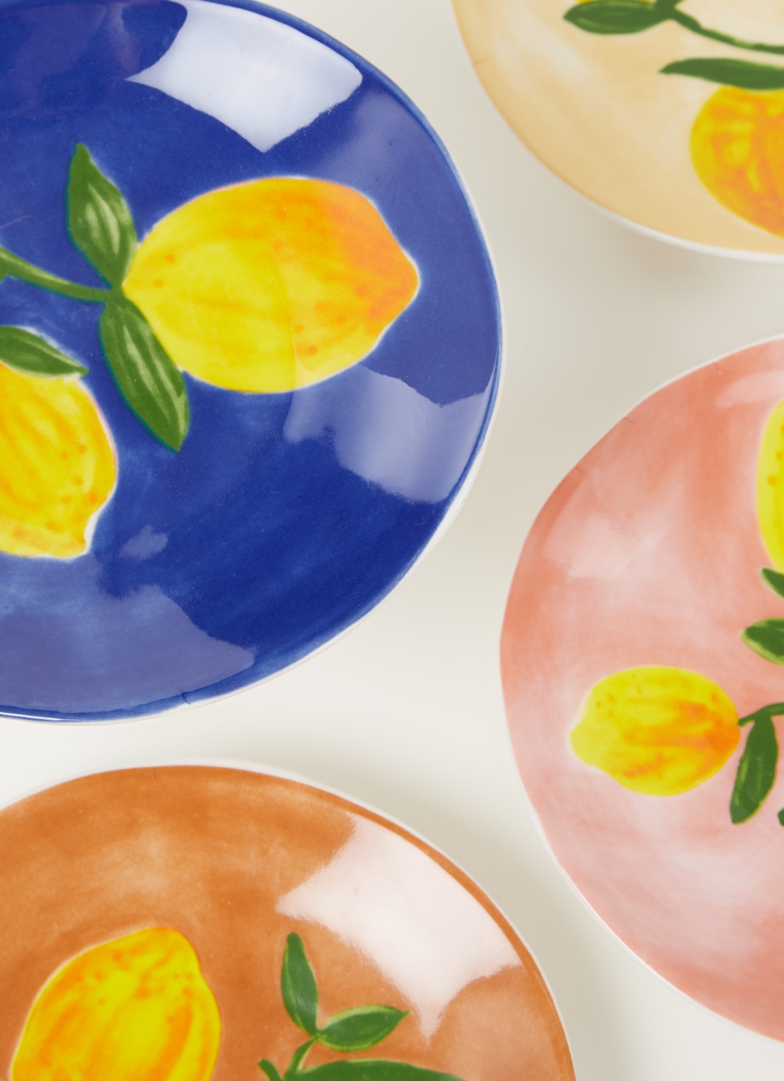 &Klevering Lemon ontbijtbord 16 cm set van 4  - detail 3 geel