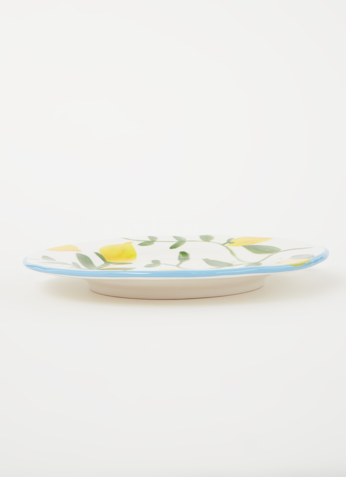 &Klevering Lemon Twig dinerbord 22 cm set van 4  - voorkant 2 geel