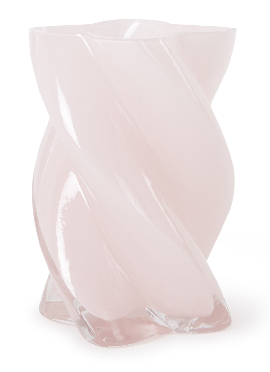 &Klevering Marshmallow vaas 19,5 cm - voorkant lichtroze